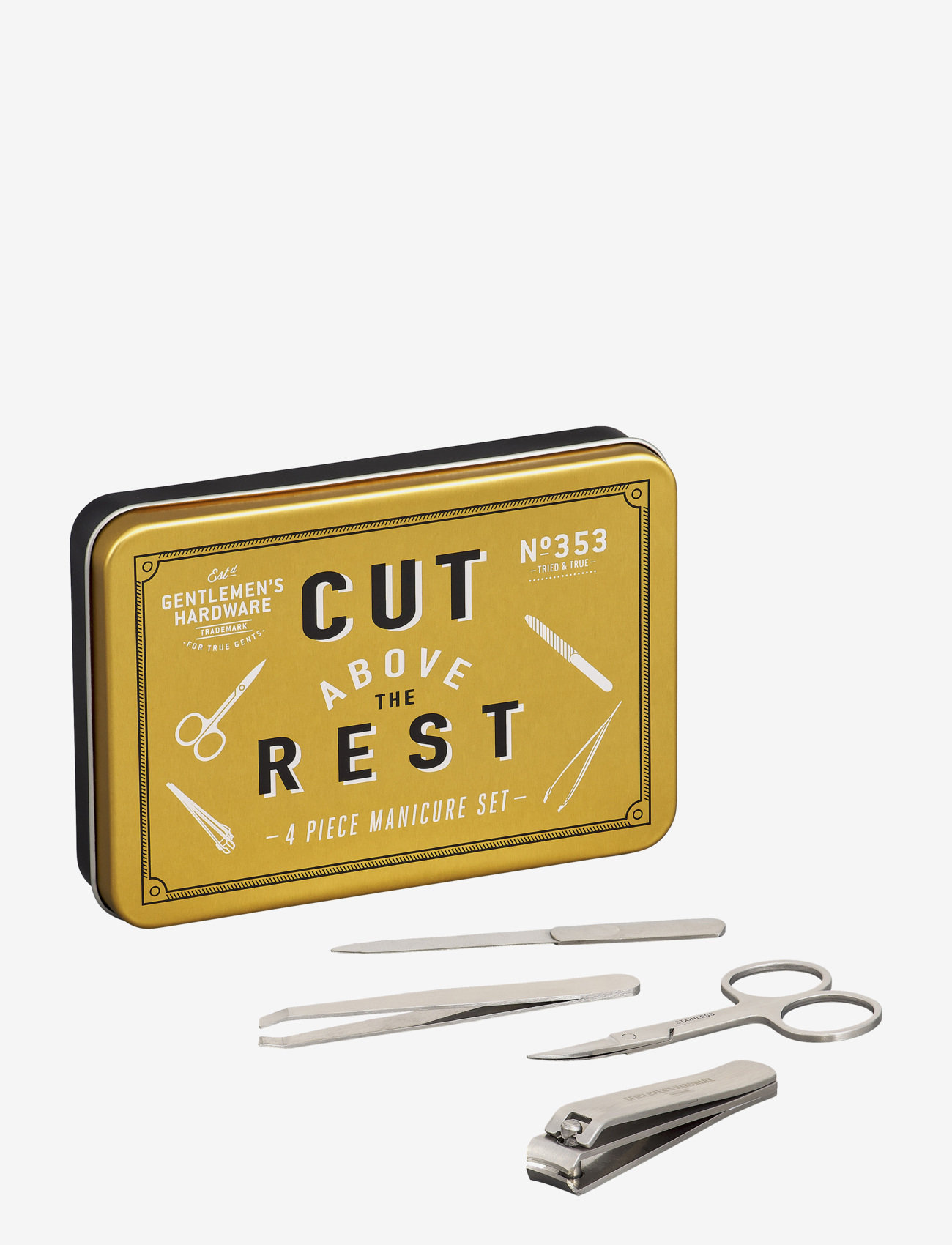 Gentlemen's Hardware - Manicure Set In Tin - gold - 0
