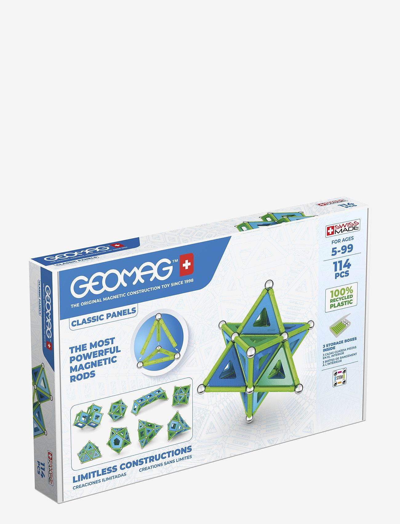 Geomag - Geomag Classic Panels Recycled 114 Pcs - byggsatser - multi coloured - 0