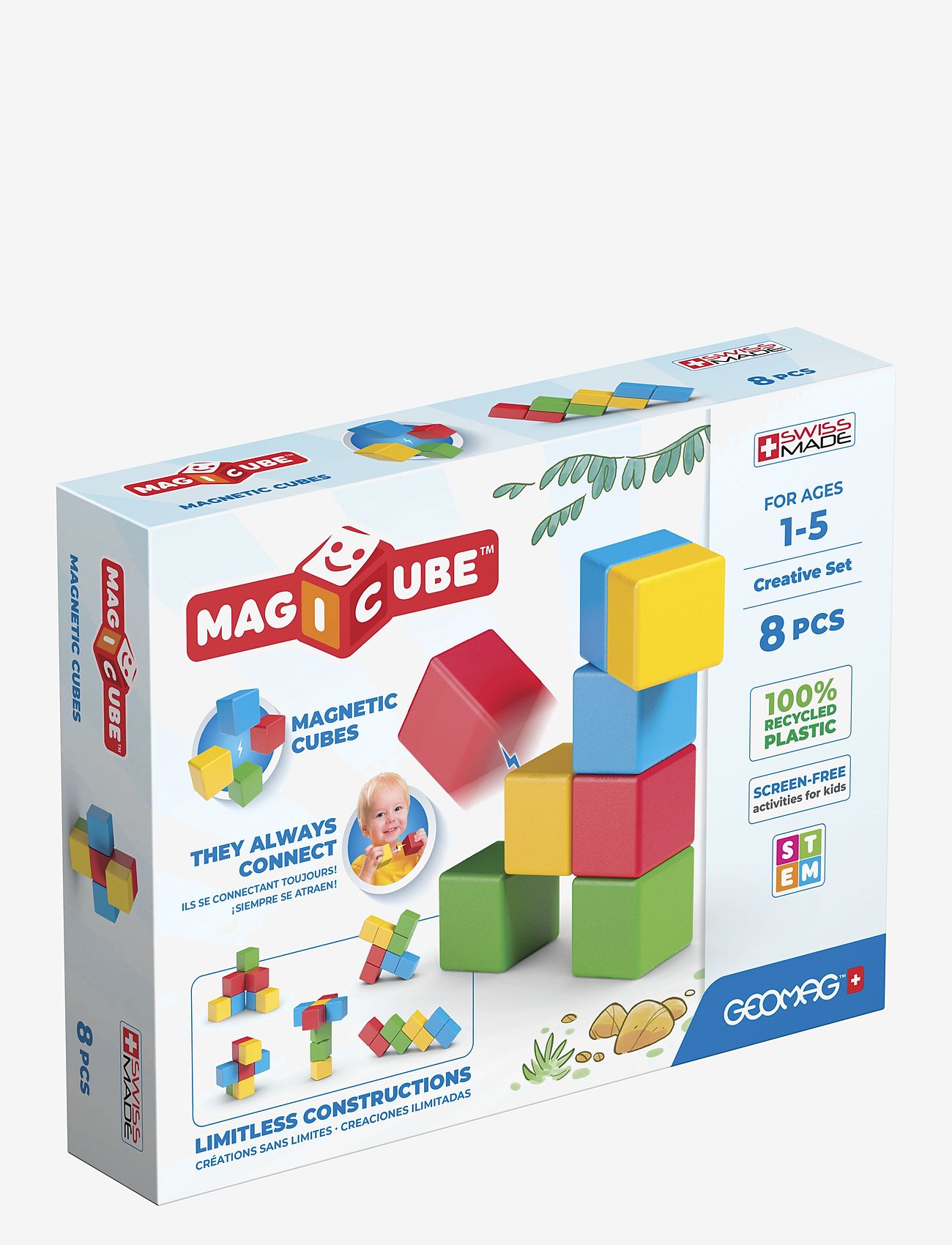 Geomag - Geomag Magicube Re Creative Set 8 Pcs - byggeklodser - multi coloured - 0