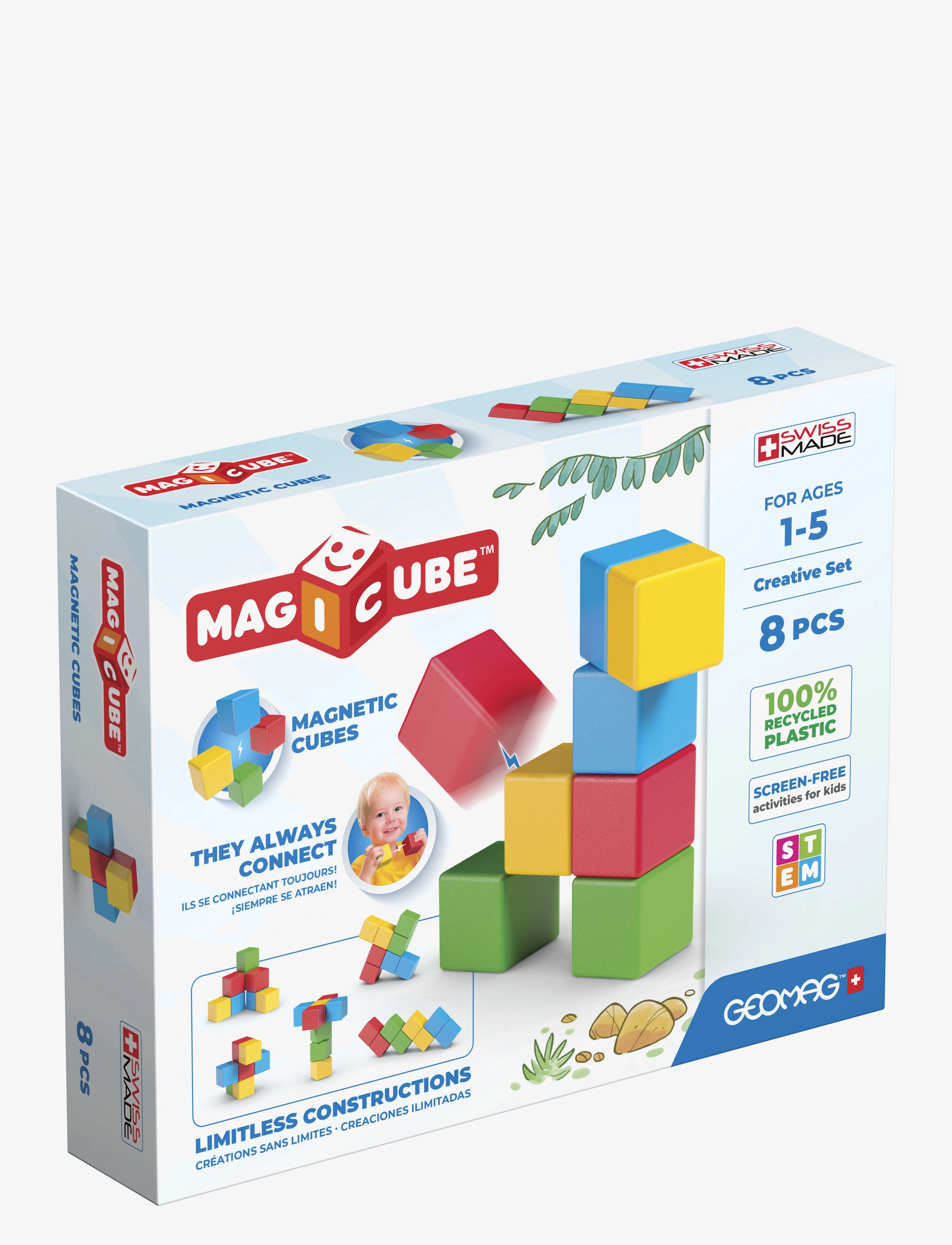 Geomag Geomag Magicube Re Creative Set 8 Pcs - App deal - MULTI COLOURED / multi