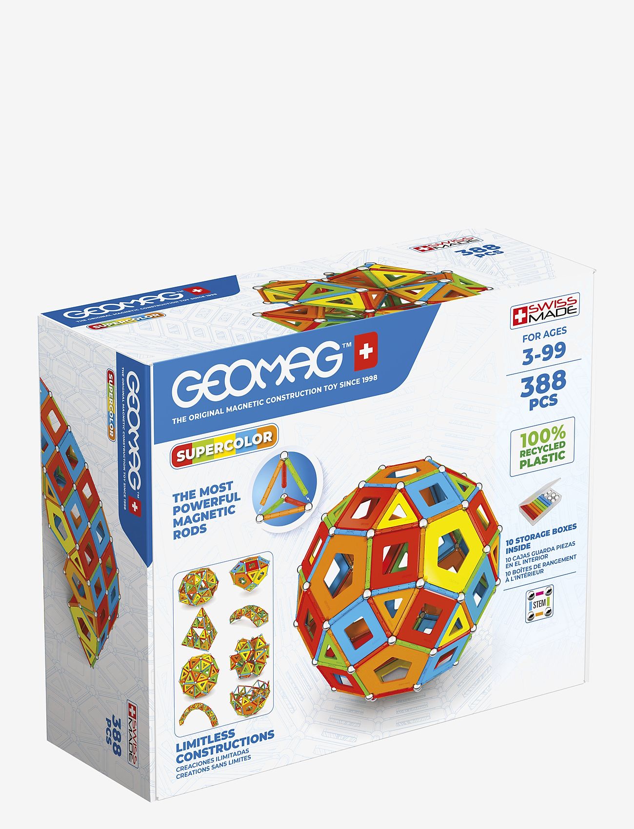 Geomag - Geomag Supercolor Panels Recycled Masterbox - byggesett - multi coloured - 0