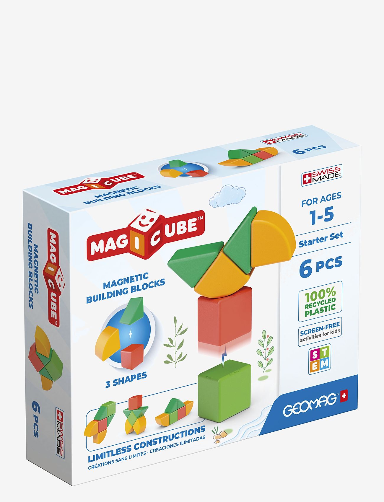 Geomag - Geomag Magicube Re Shapes Starter Set 6 Delar - multi coloured - 0