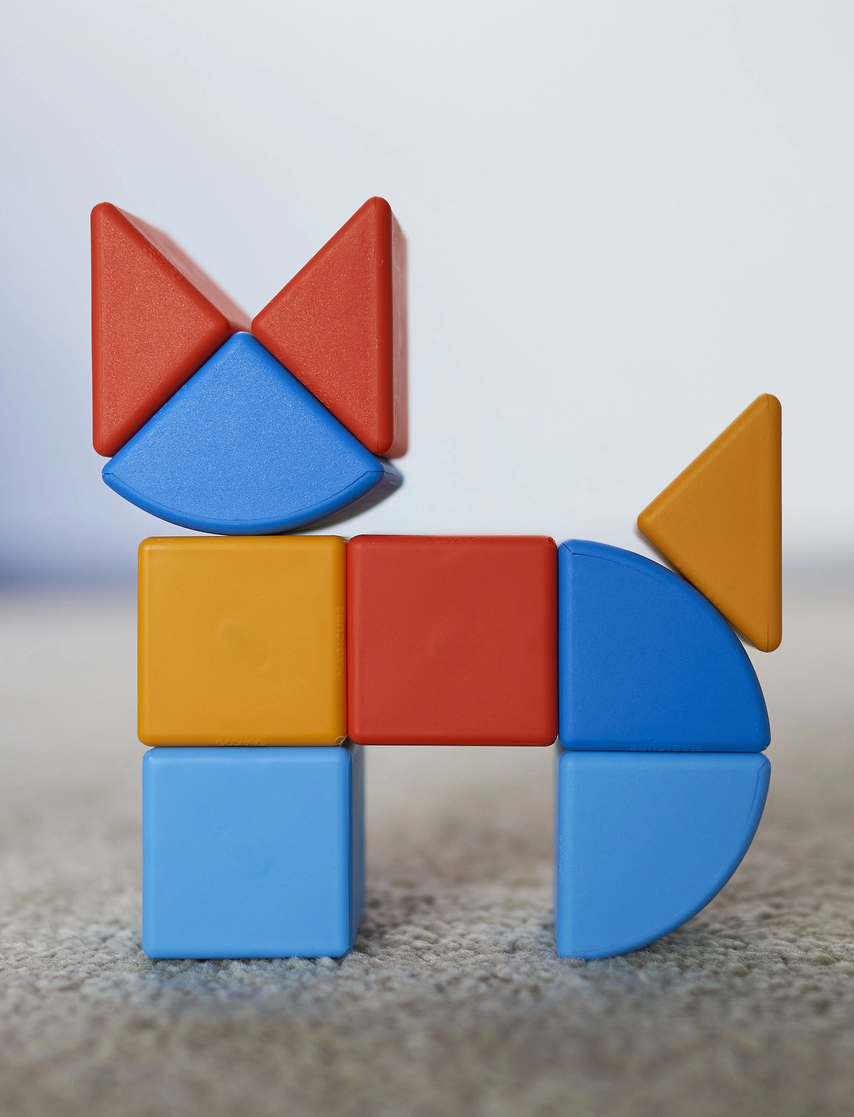 Geomag Geomag Magicube Shapes Animals Recycled 9 Pcs, One Size, Multi/patterned, Byggesæt Og -Klodser > Byggeklodser, Børn