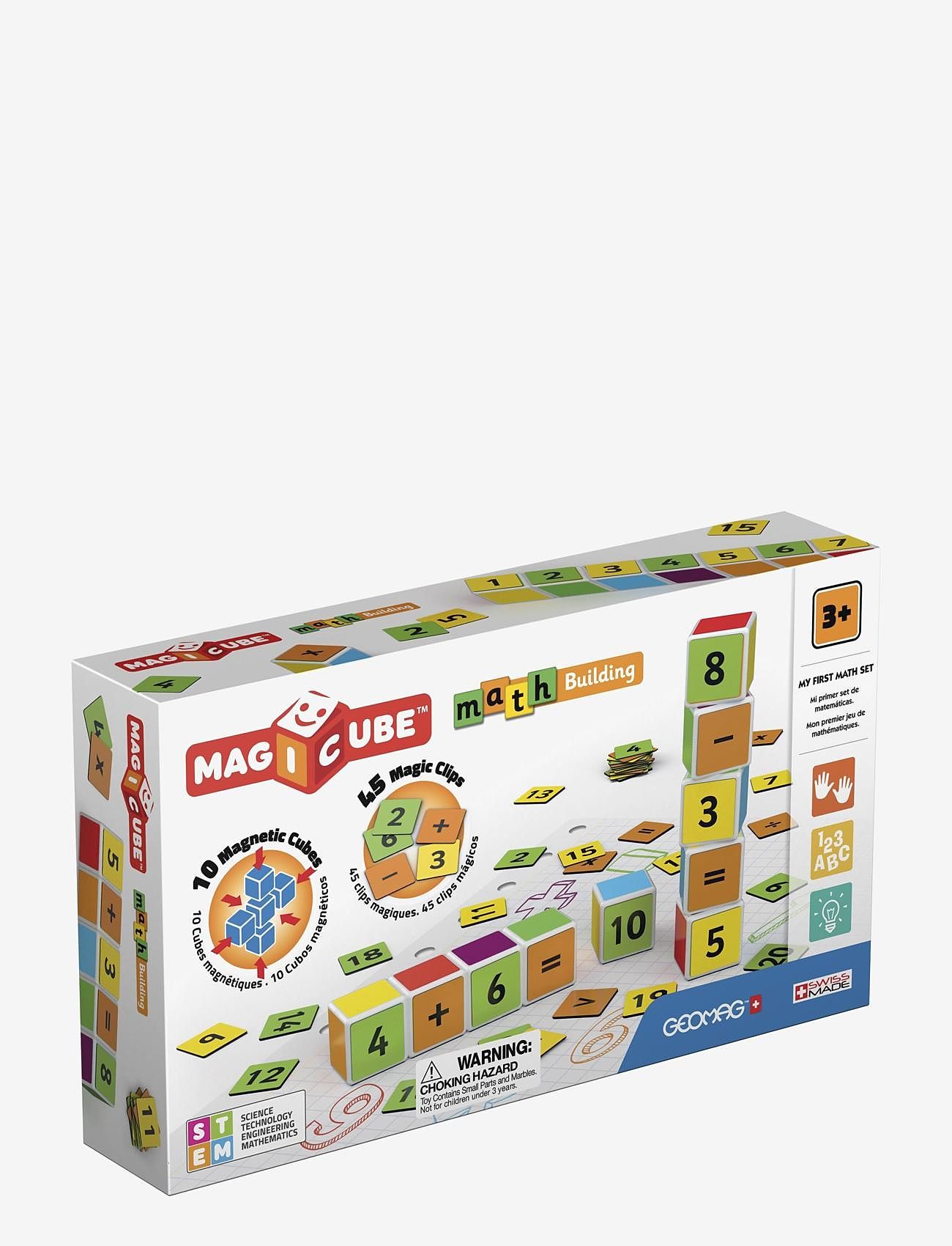 Geomag - Geomag Magicube Maths Building 10 cubes + 45 clips - byggeklosser - multi coloured - 0