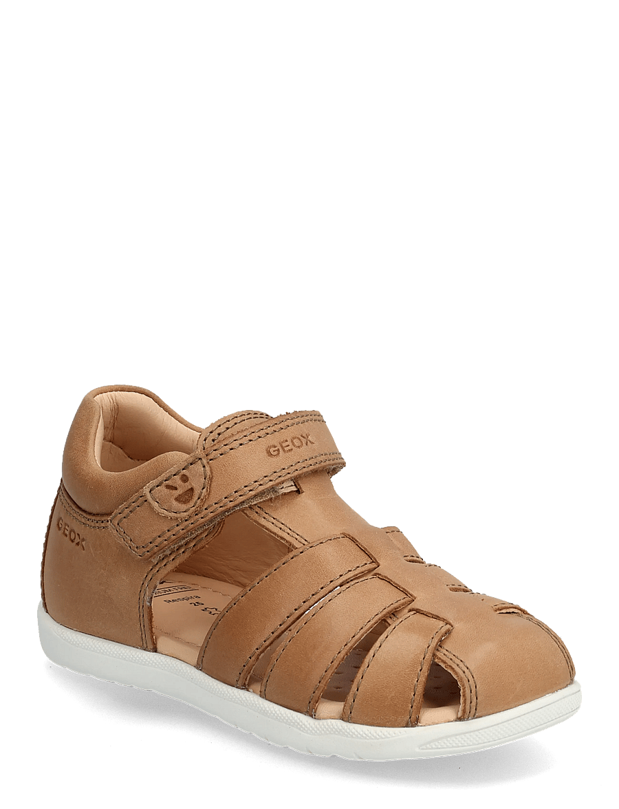 GEOX - B SANDAL MACCHIA BOY - lær-å-gå-sko - whisky - 0