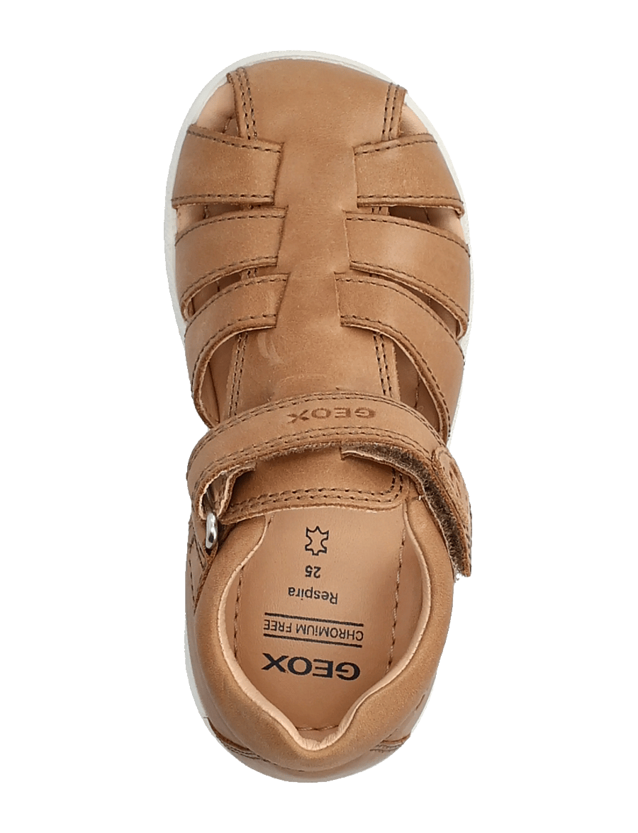 GEOX - B SANDAL MACCHIA BOY - lær-å-gå-sko - whisky - 3