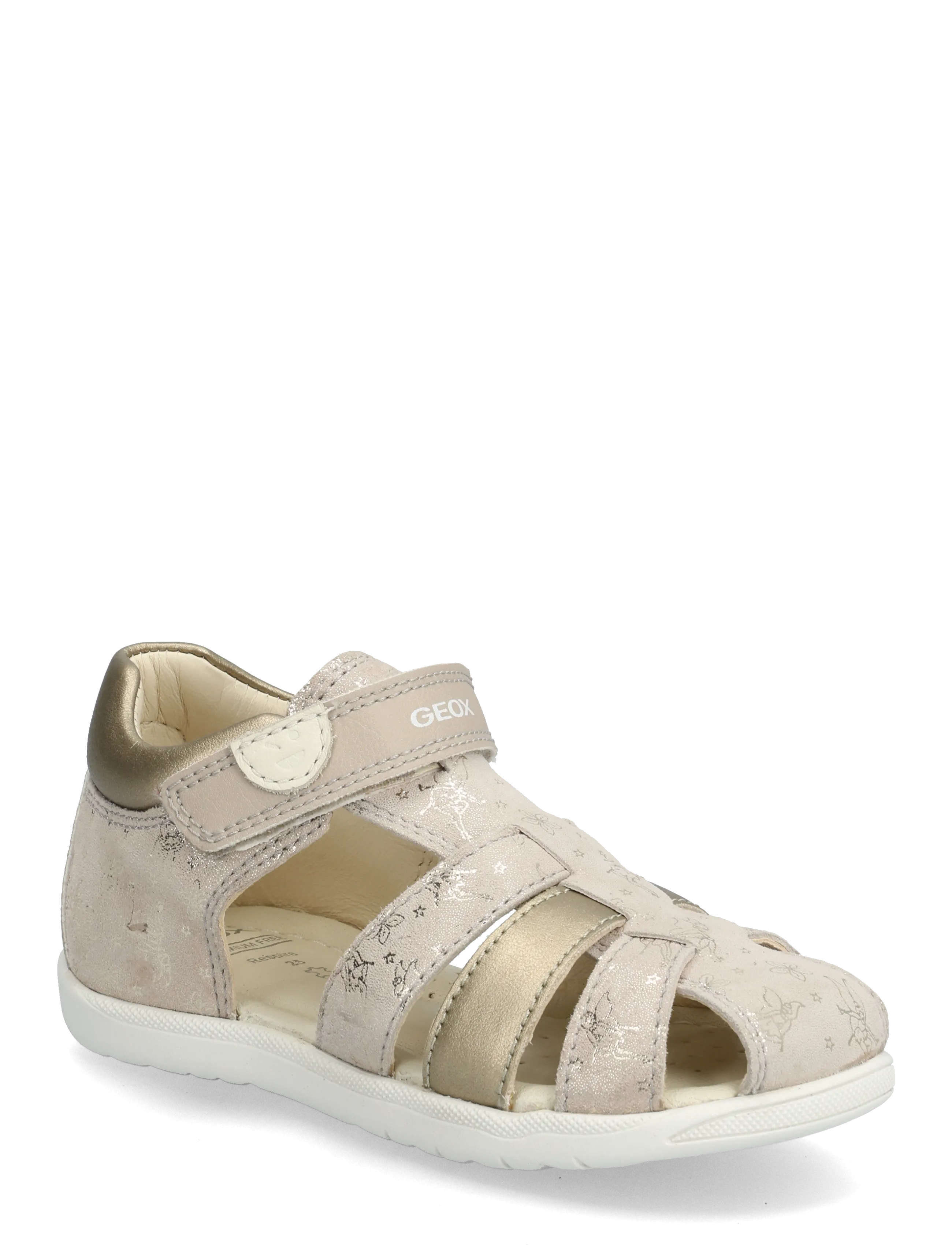 GEOX B SANDAL MACCHIA GIR - Sandaler - SKIN/PLATINUM / gold