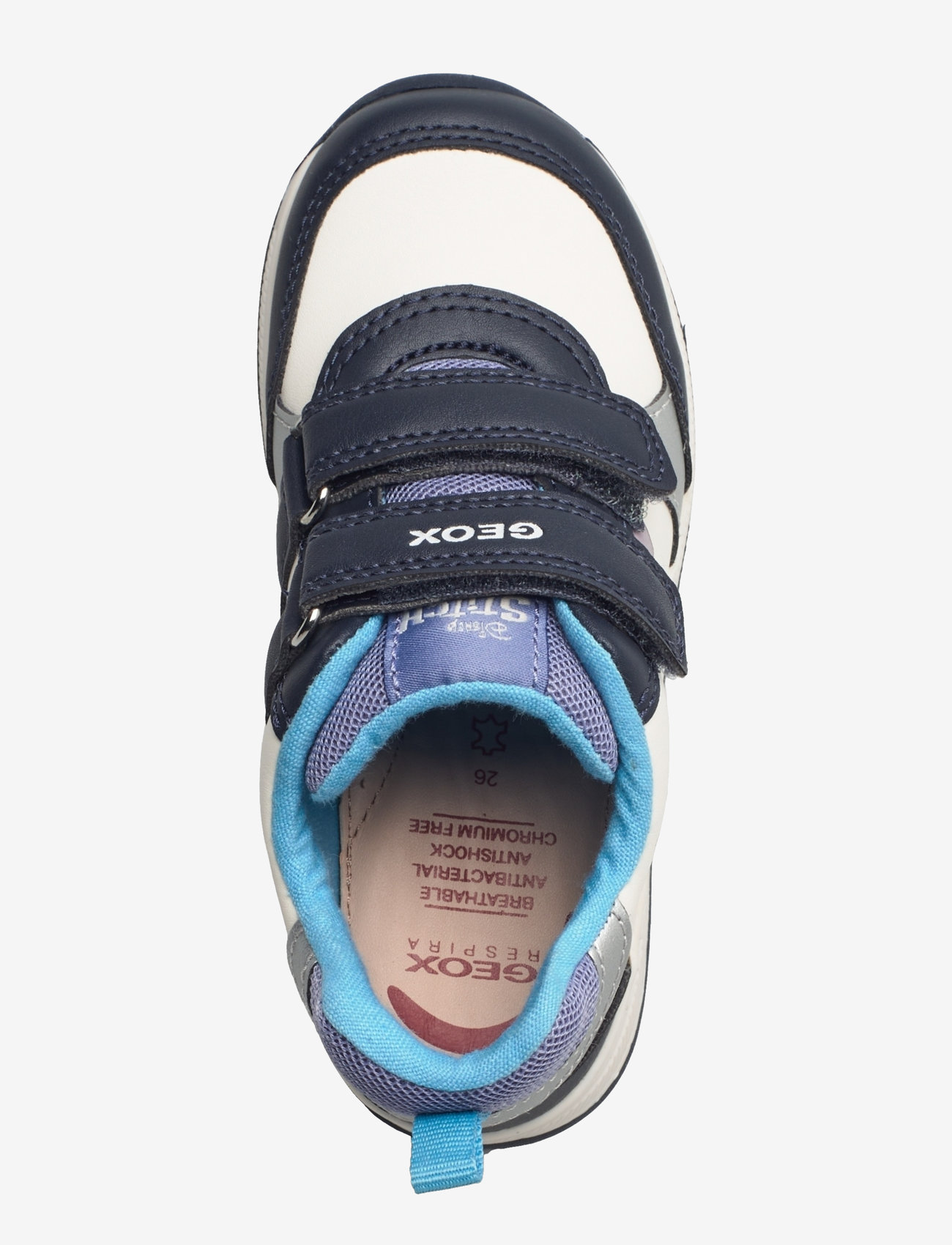 GEOX - B RISHON BOY A - niedriger schnitt - lt ivory/navy - 3