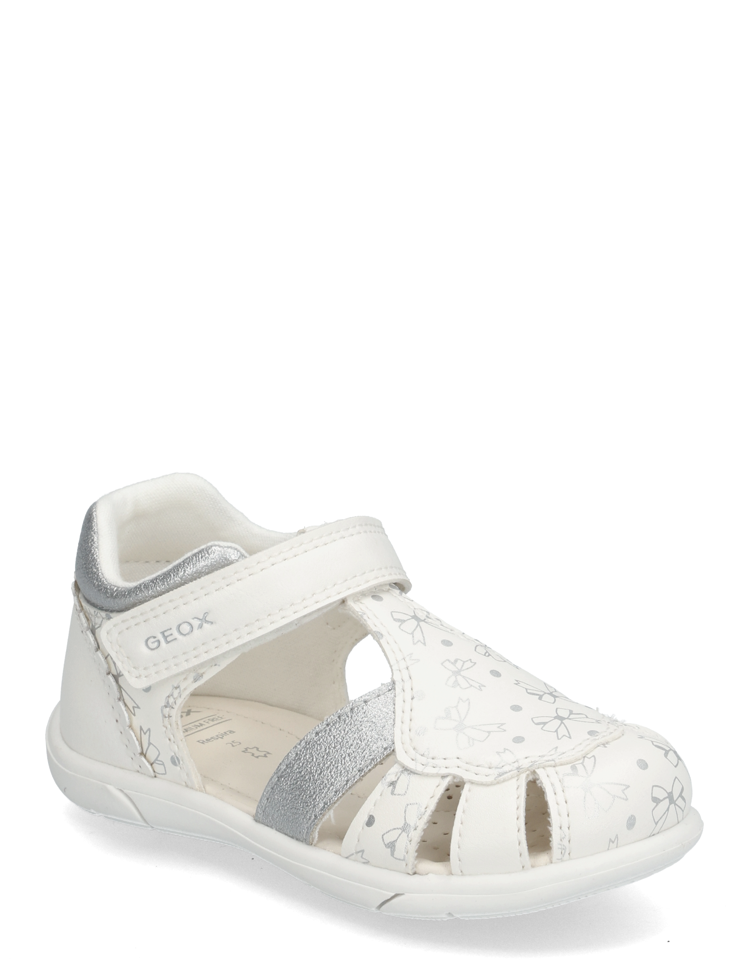 GEOX B SANDAL ZAPITO GIRL - Sko - WHITE/SILVER / white