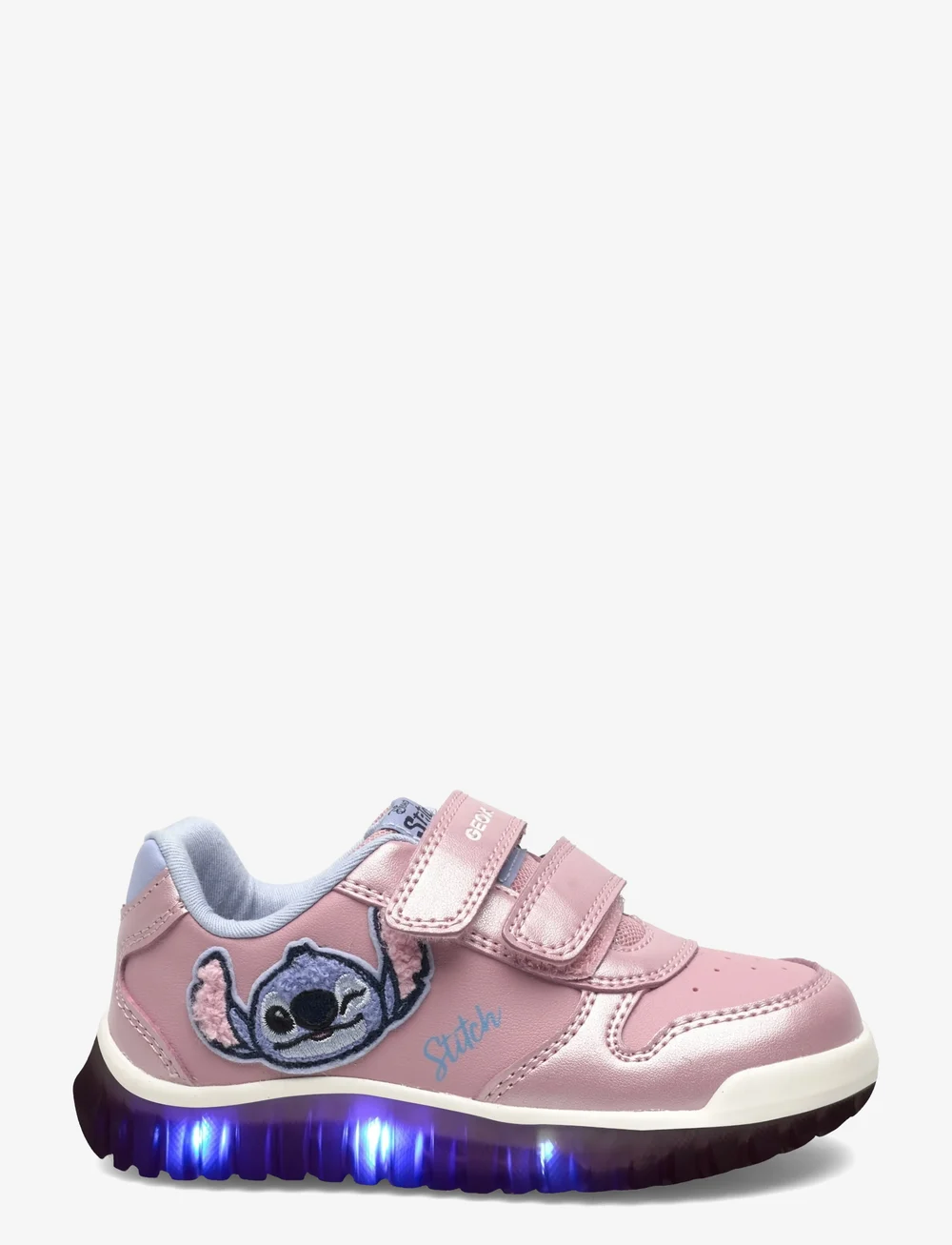 GEOX - B LIGHTYLOO GIRL B - blinkande sneakers - pink/ltblu - 1