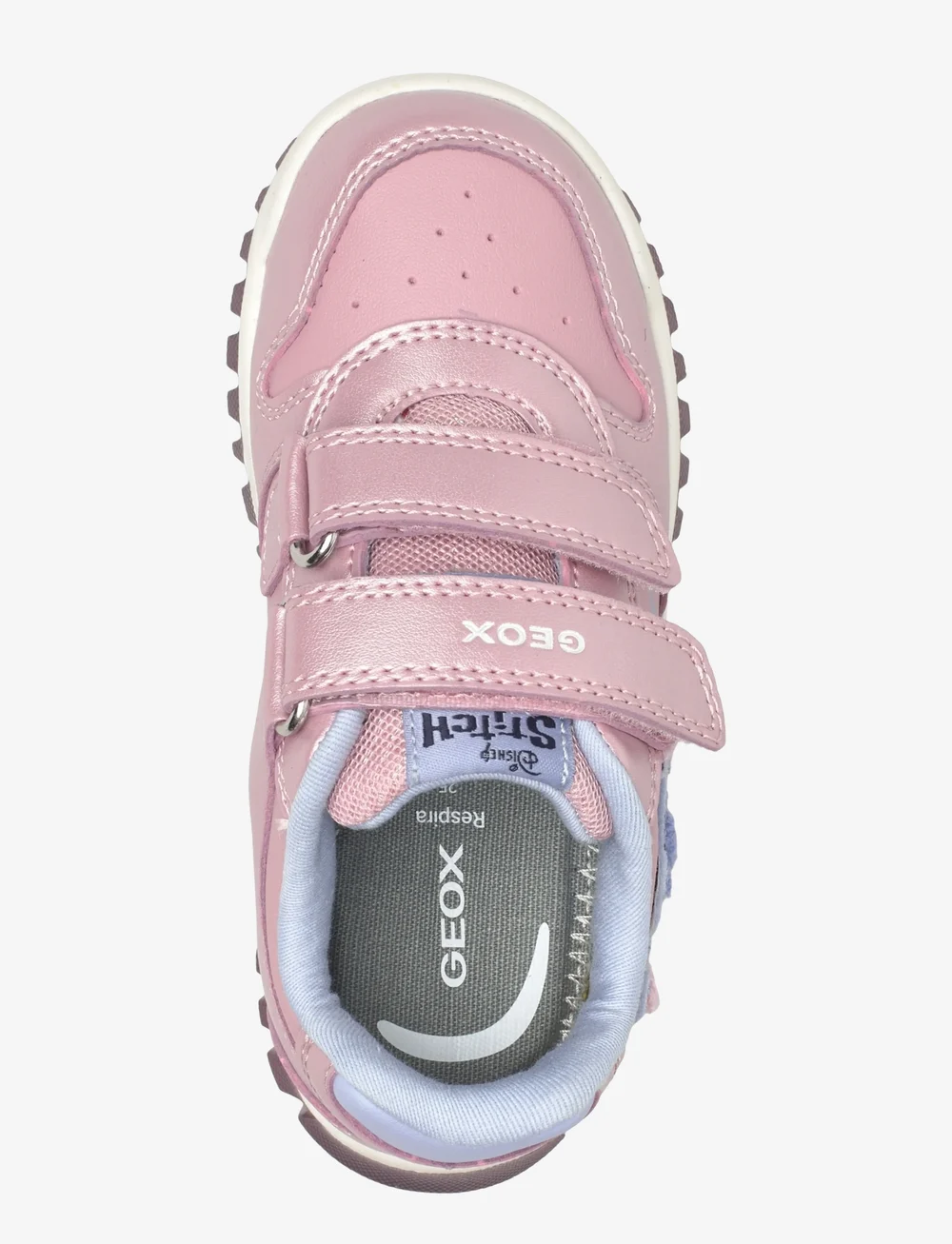 GEOX - B LIGHTYLOO GIRL B - blinkande sneakers - pink/ltblu - 3