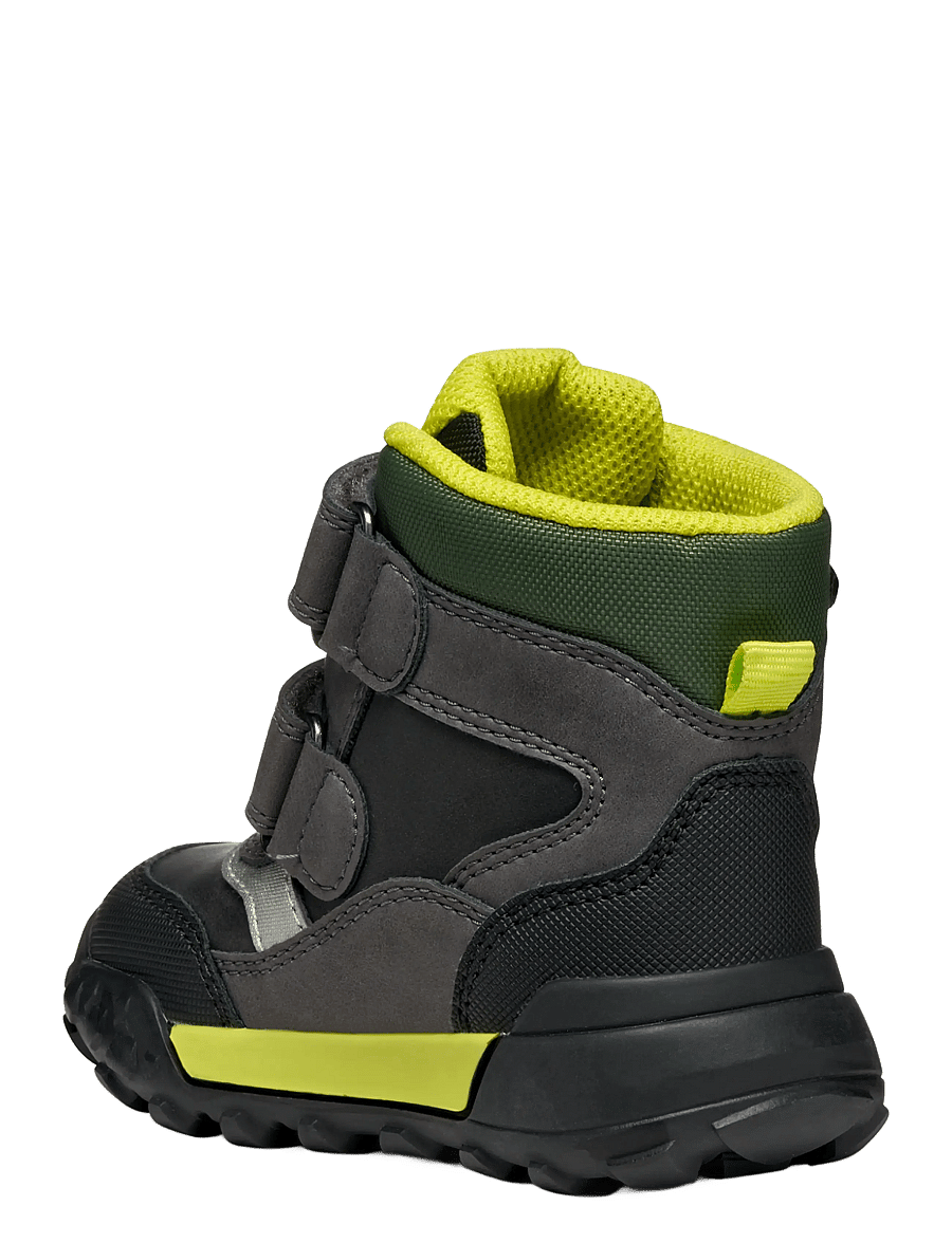 GEOX - B TREKKYUP BOY B ABX - winterstiefel - black/fluo green - 1