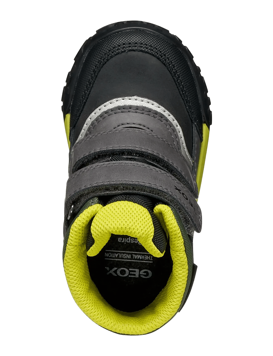 GEOX - B TREKKYUP BOY B ABX - winterstiefel - black/fluo green - 2