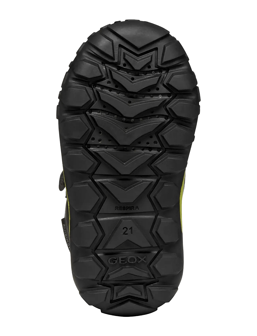 GEOX - B TREKKYUP BOY B ABX - winterstiefel - black/fluo green - 3