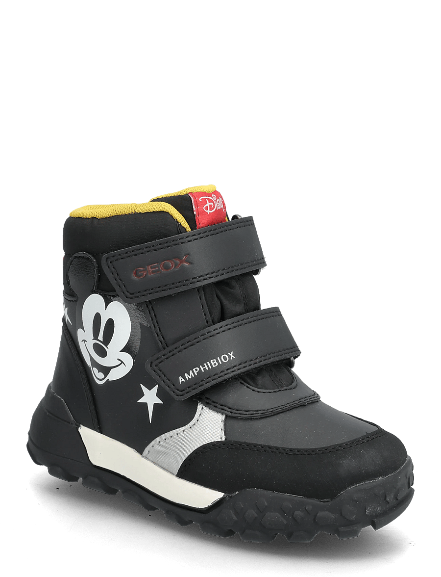 GEOX - B TREKKYUP BOY B ABX - hoher schnitt - black red - 0