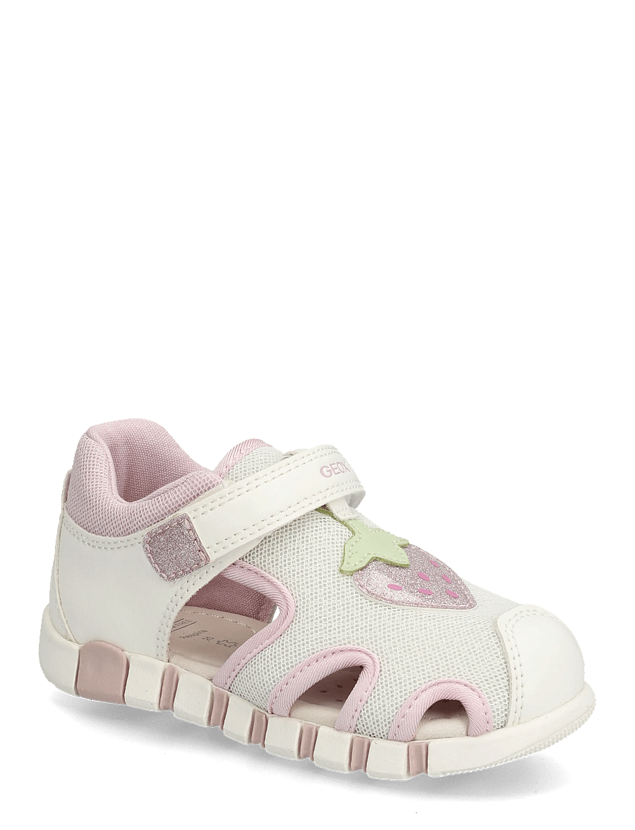 GEOX - B SANDAL IUPIDOO GIR - lära-gå-skor - white/pink - 0