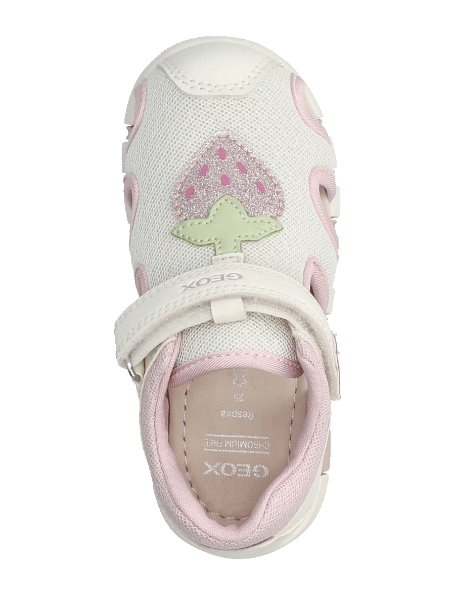 GEOX - B SANDAL IUPIDOO GIR - lära-gå-skor - white/pink - 3