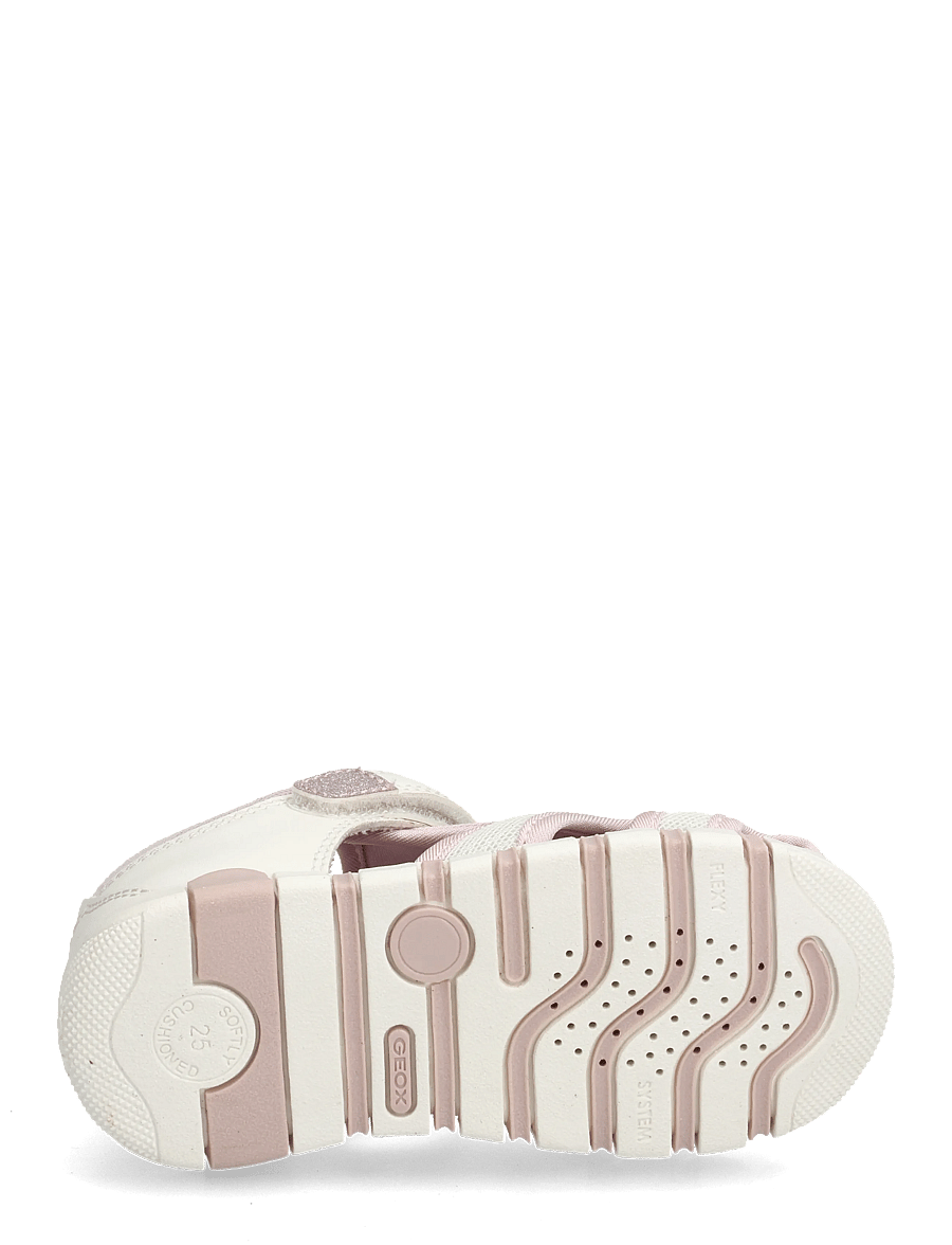 GEOX - B SANDAL IUPIDOO GIR - lära-gå-skor - white/pink - 4