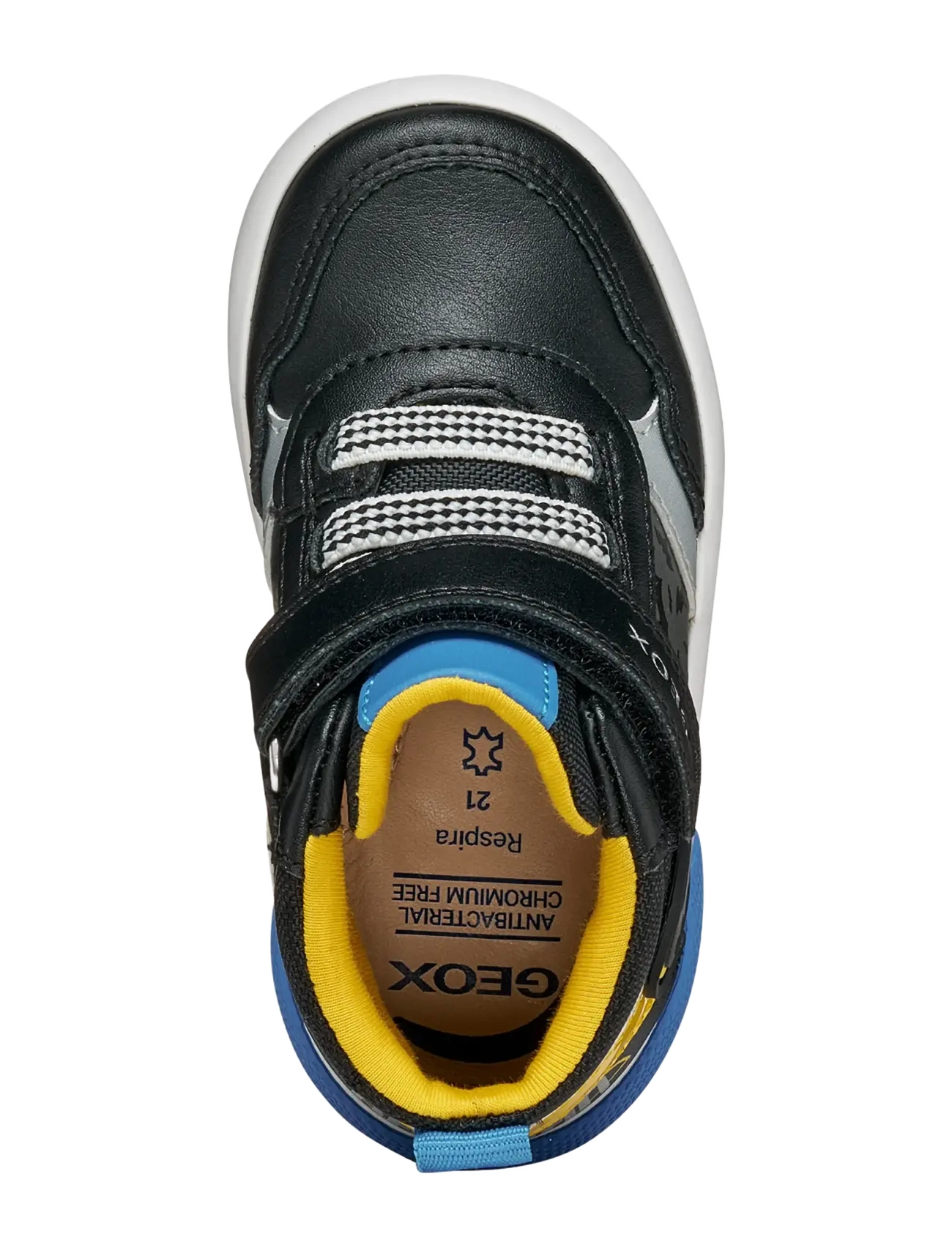 GEOX - B GISLI BOY A - hoher schnitt - black/yellow - 3
