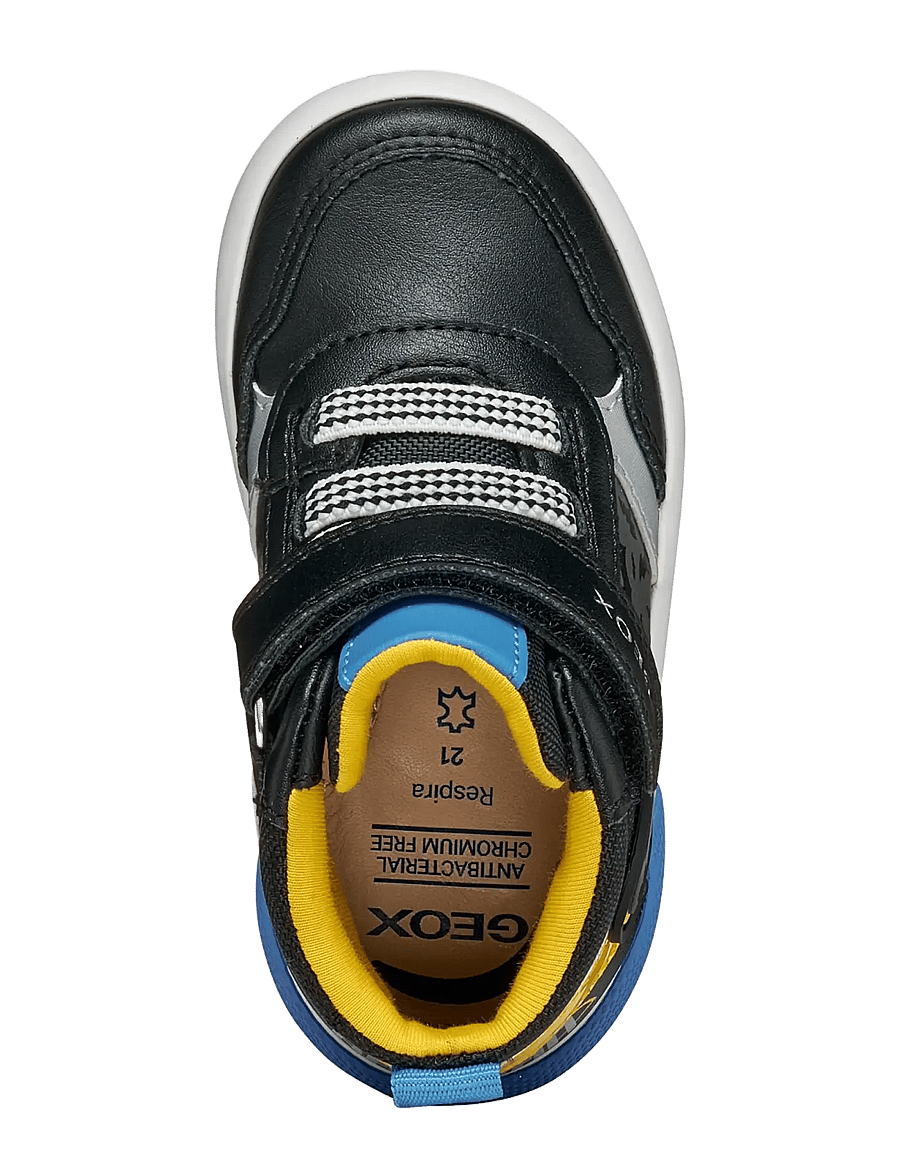 GEOX - B GISLI BOY A - hoher schnitt - black/yellow - 3