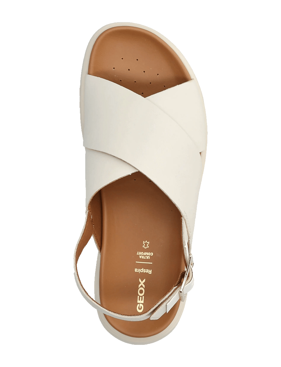 GEOX - D XAND 2.1S E - flade sandaler - off white - 3