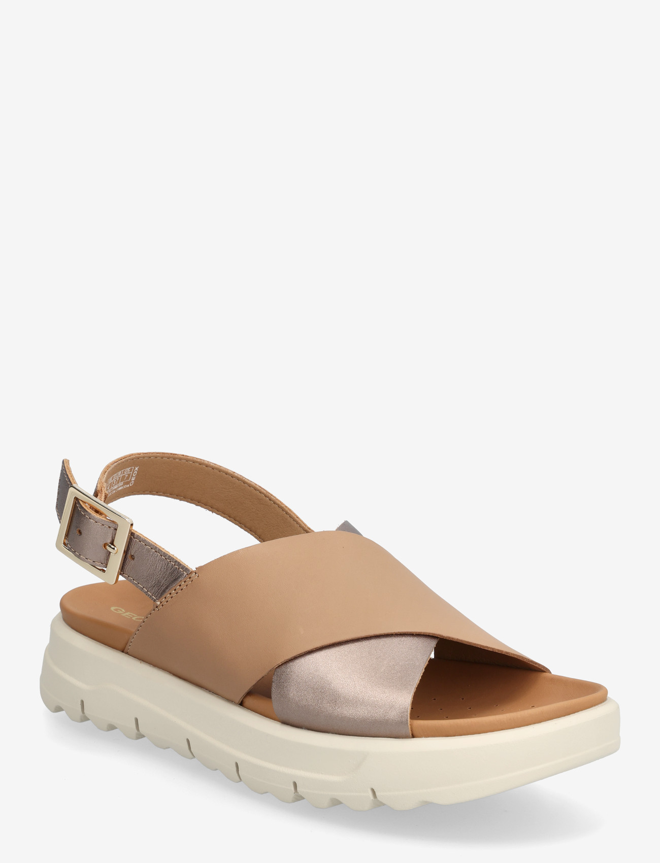 GEOX - D XAND 2.1S E - platformsandaler - beige/dk beige - 0