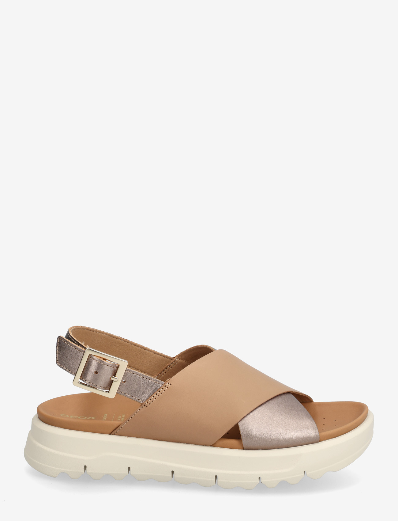 GEOX - D XAND 2.1S E - platformsandaler - beige/dk beige - 1