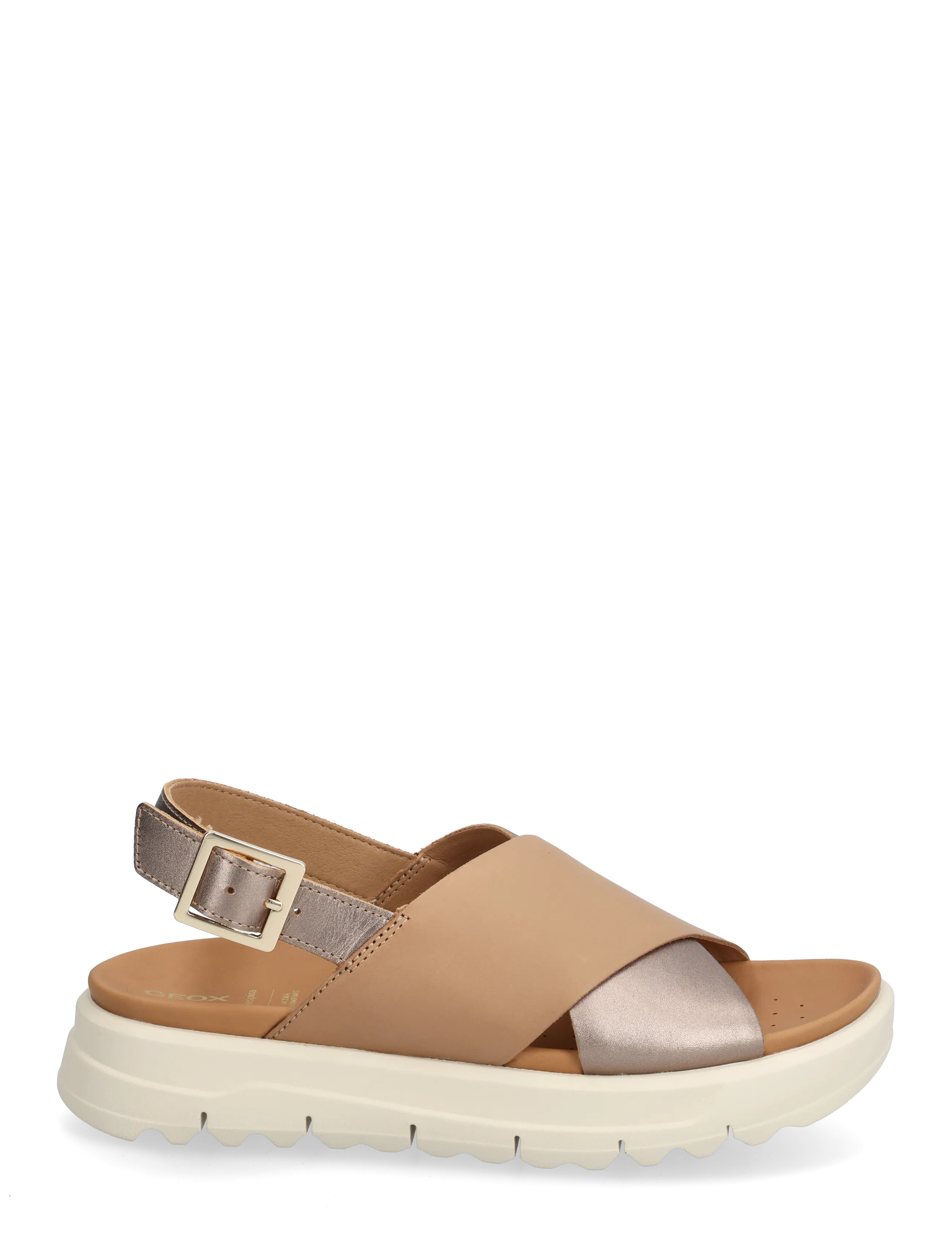 GEOX - D XAND 2.1S E - platformsandaler - beige/dk beige - 1