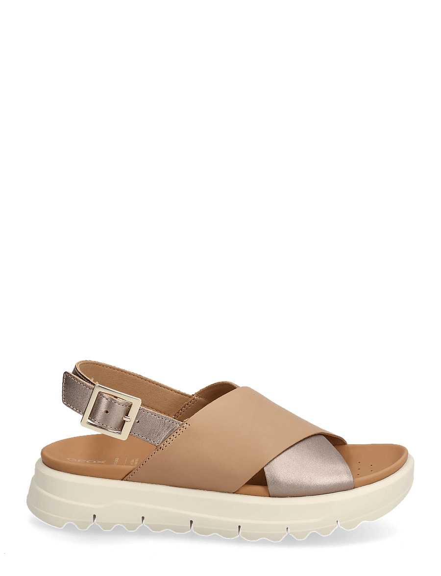 GEOX - D XAND 2.1S E - platformsandaler - beige/dk beige - 1