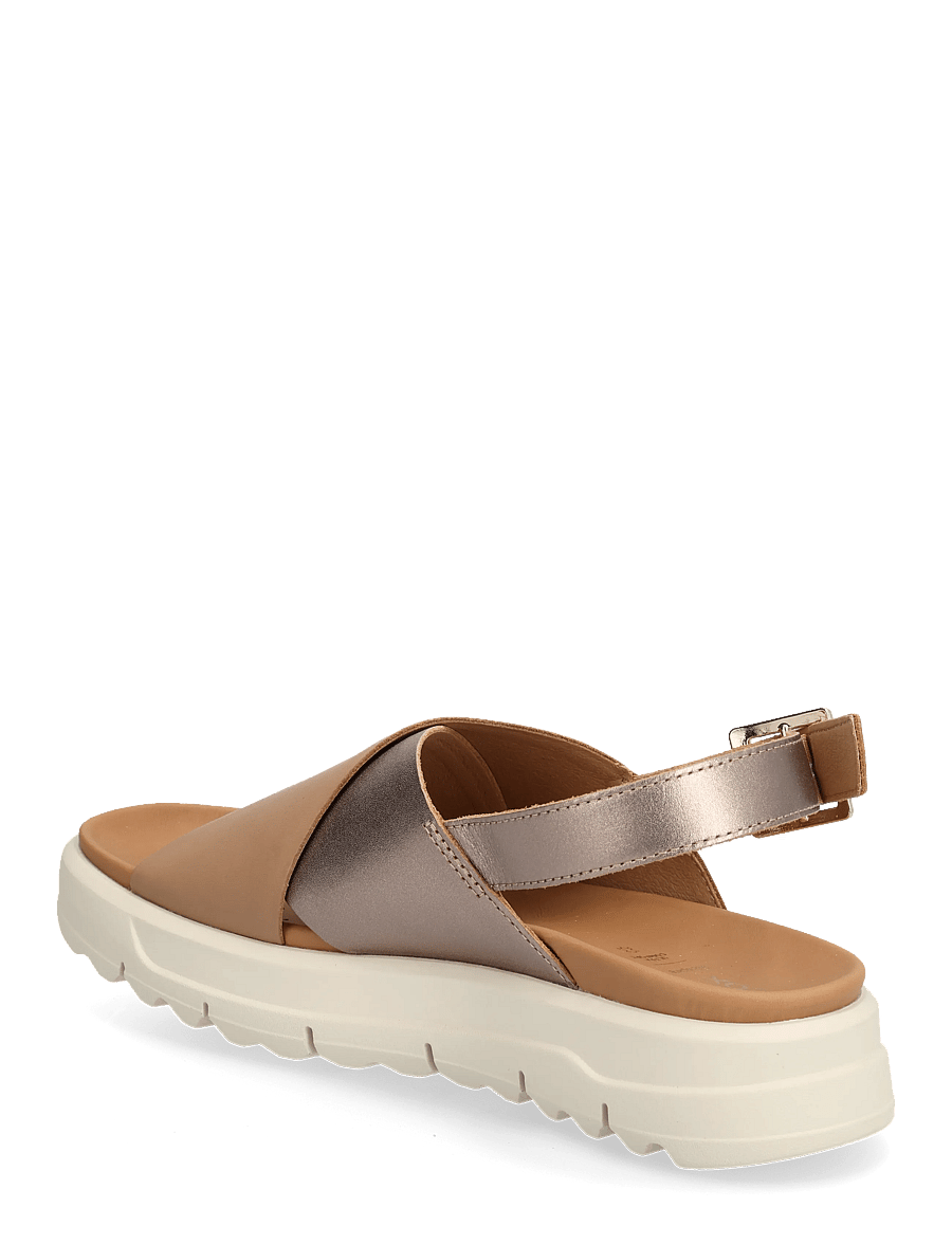 GEOX - D XAND 2.1S E - platformsandaler - beige/dk beige - 2