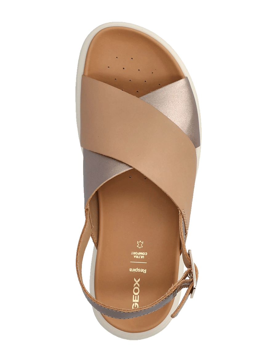 GEOX - D XAND 2.1S E - platformsandaler - beige/dk beige - 3