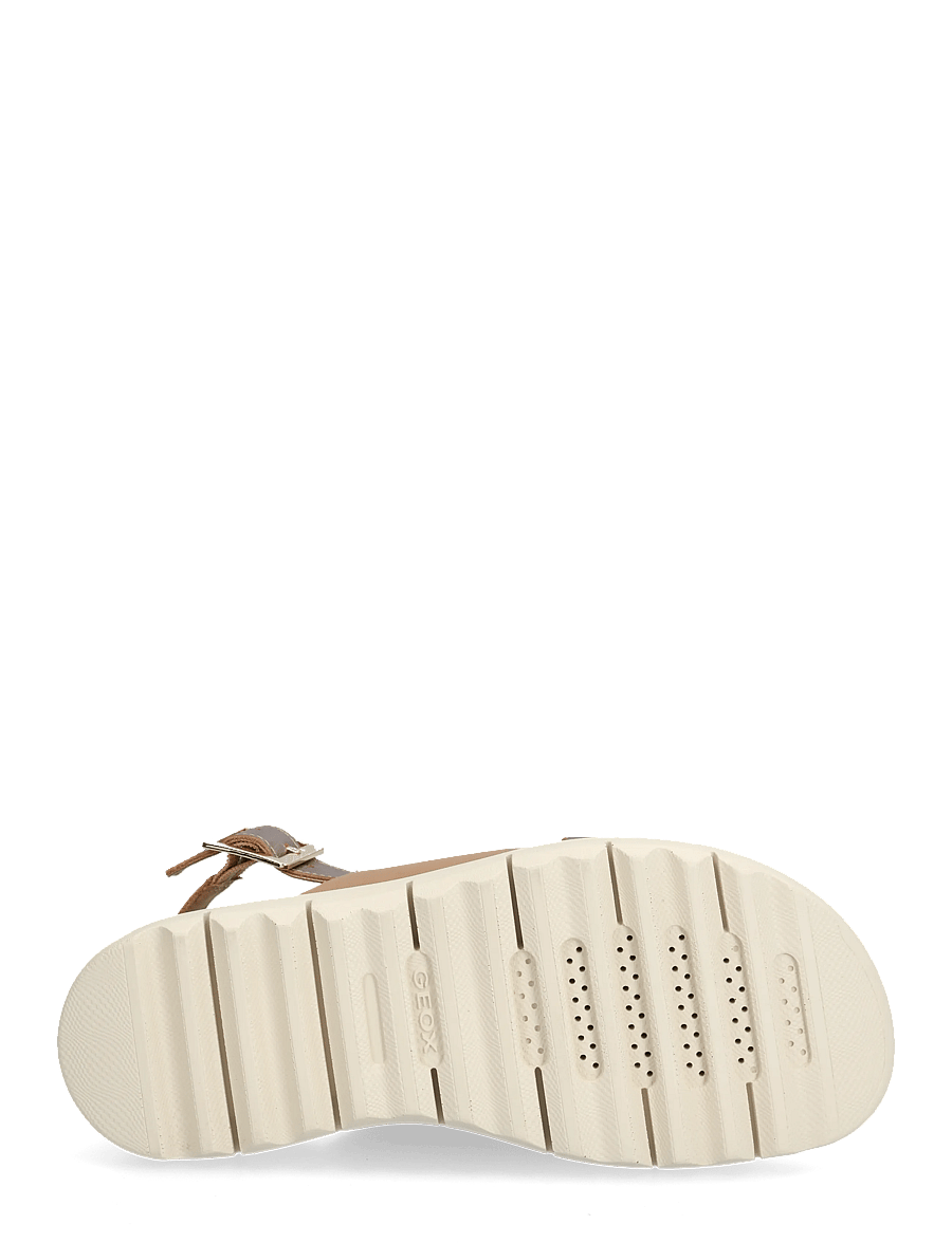 GEOX - D XAND 2.1S E - platformsandaler - beige/dk beige - 4