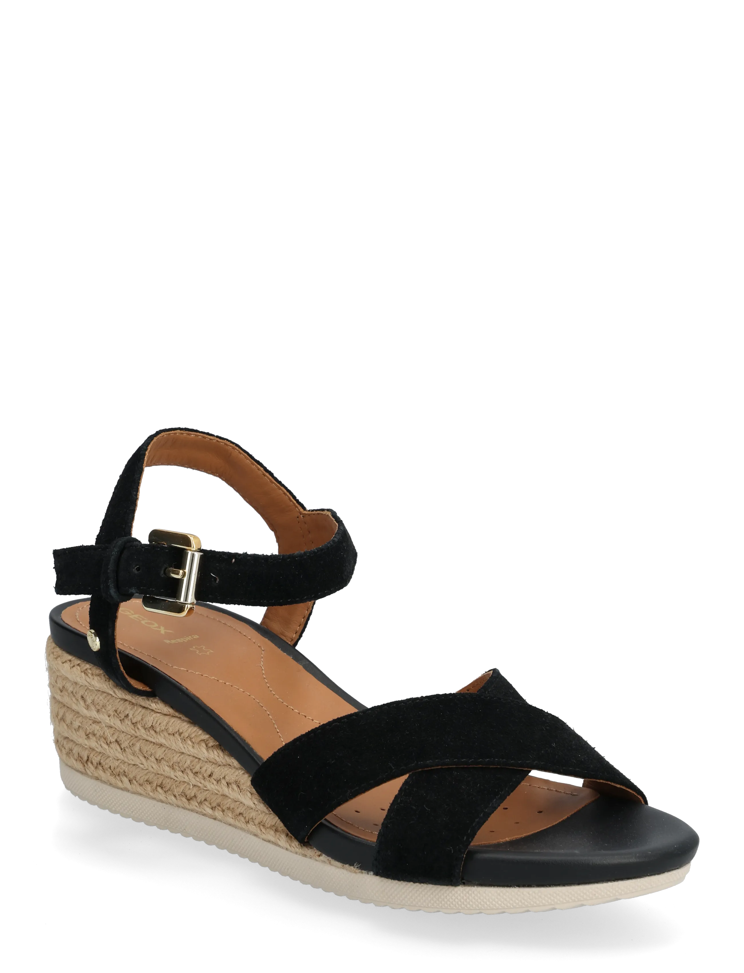 GEOX D Ischia Corda B, 39, Espadrilles, Schwarz - Espadrilles Heeled, Frauen