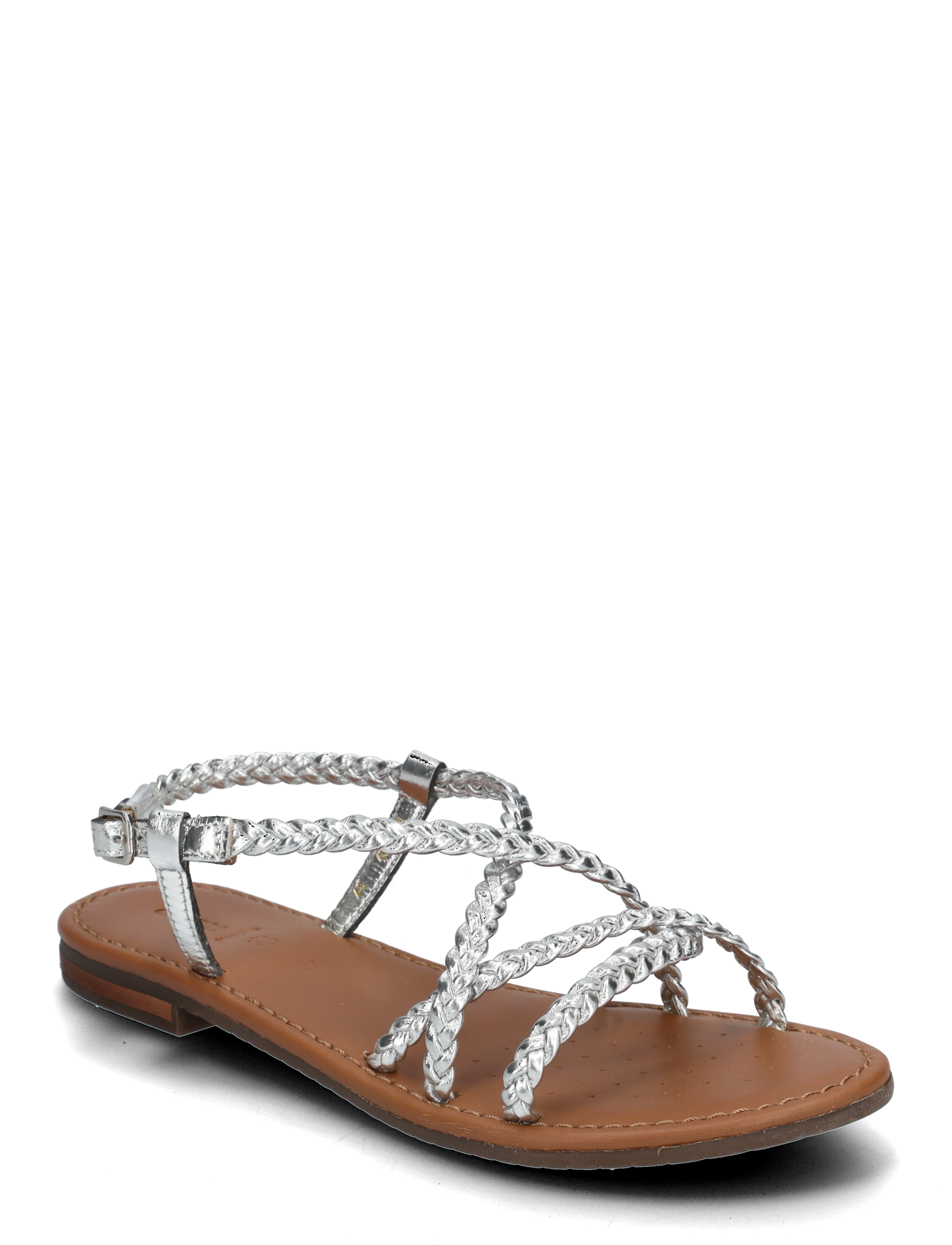 GEOX D Sozy S D, 38, Sandals, Silber - Flat Frauen