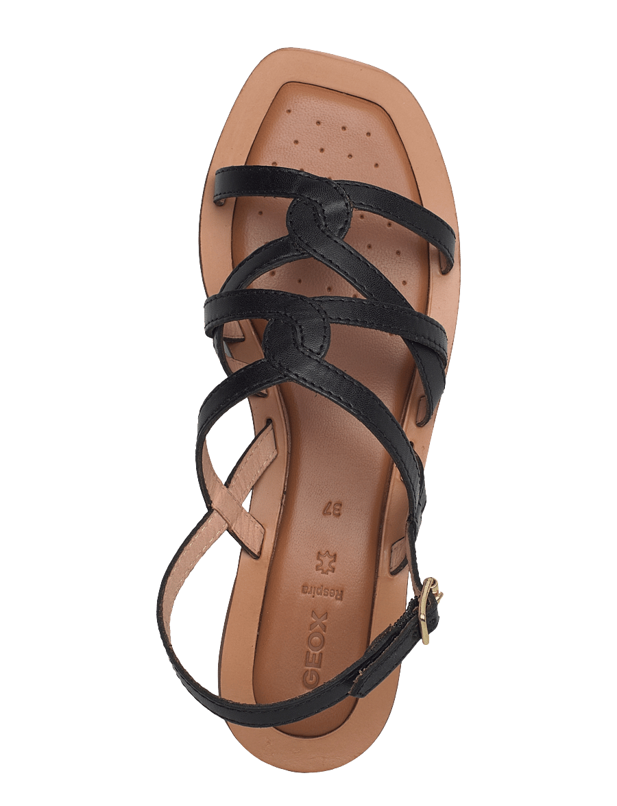 GEOX - D SOZY QC A - flade sandaler - blk oxford - 3