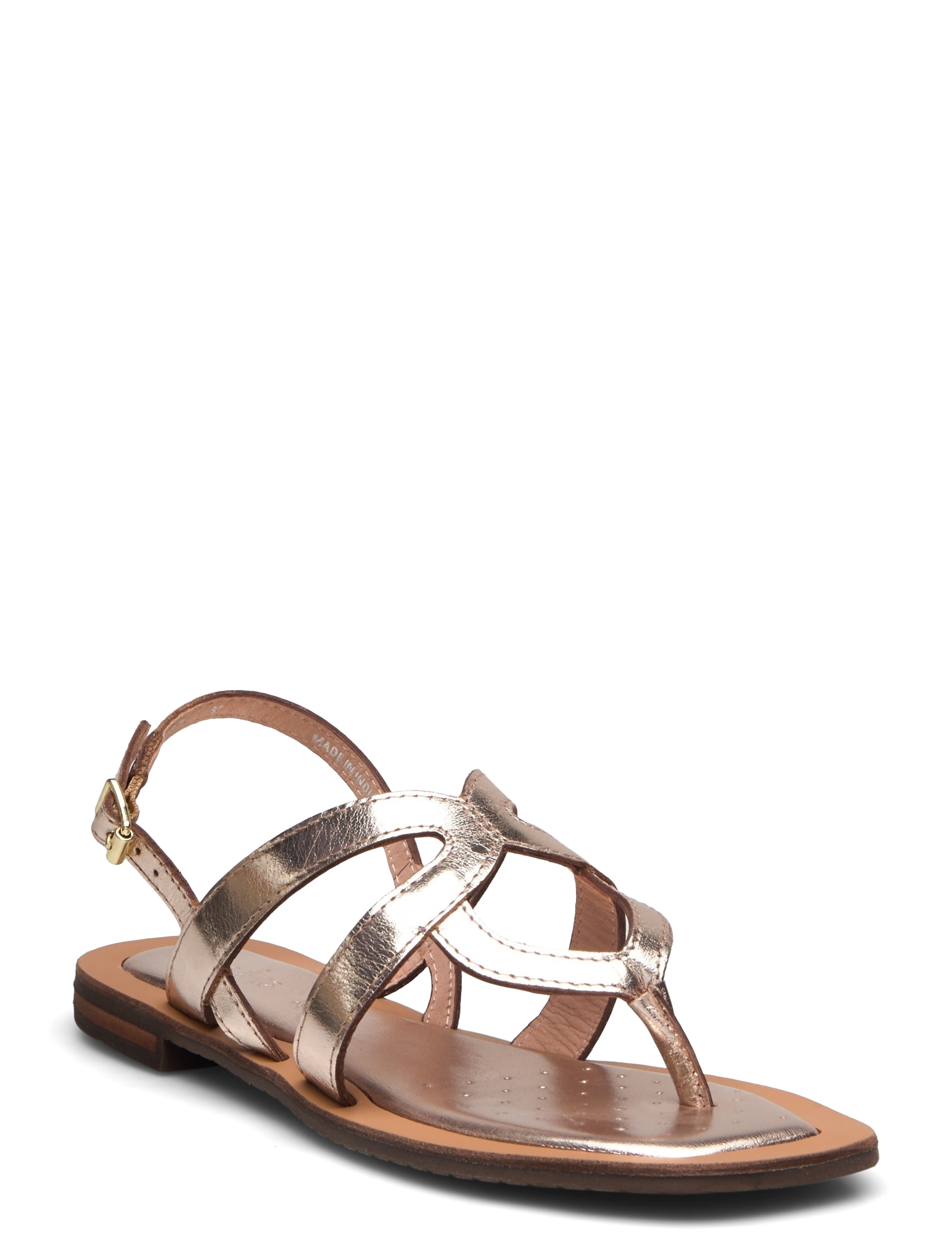 GEOX D Sozy Qc C, 35, Sandals, Gold - Flat Frauen