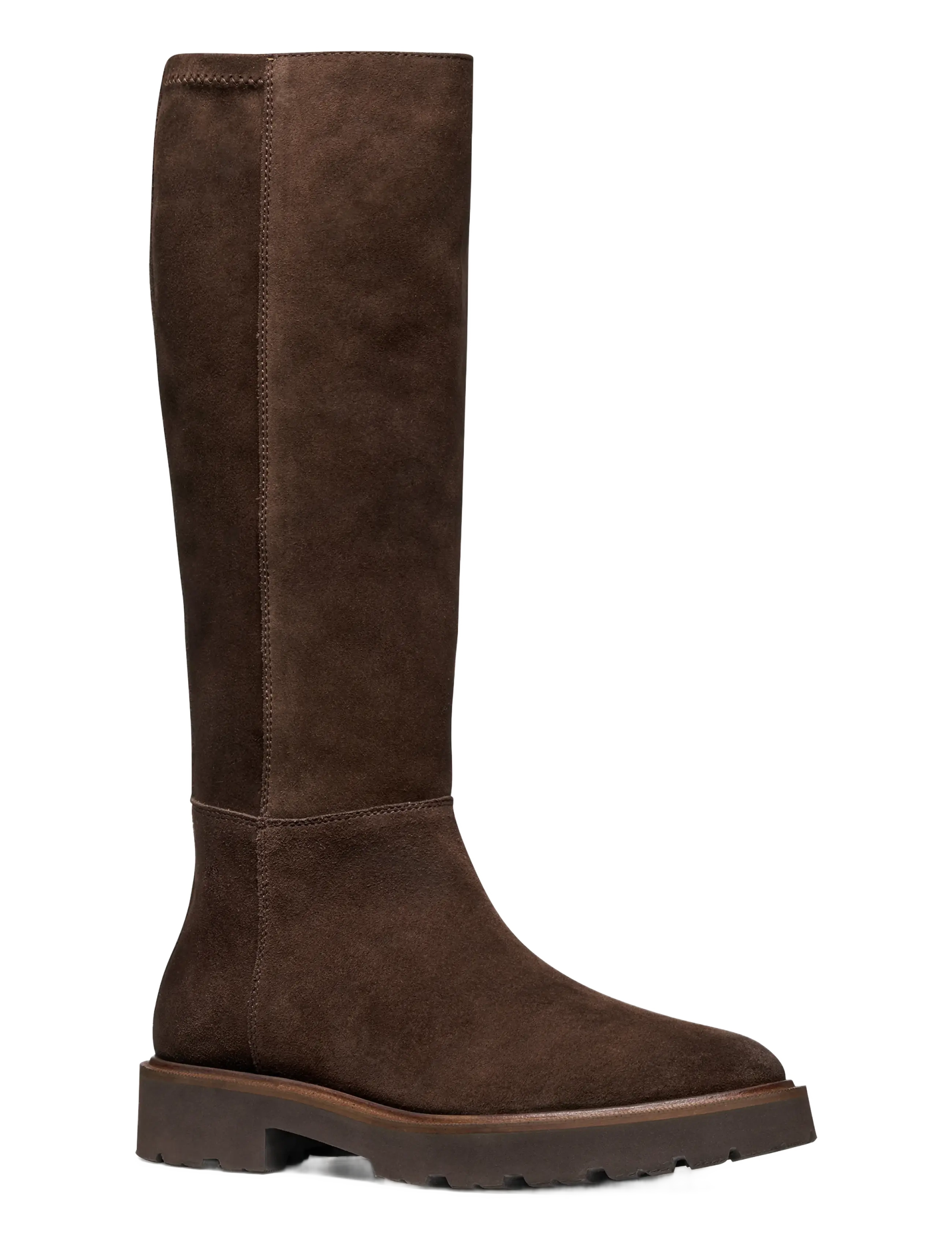GEOX D NORIZE B - Kniehohe Stiefel - DARK BROWN / brown