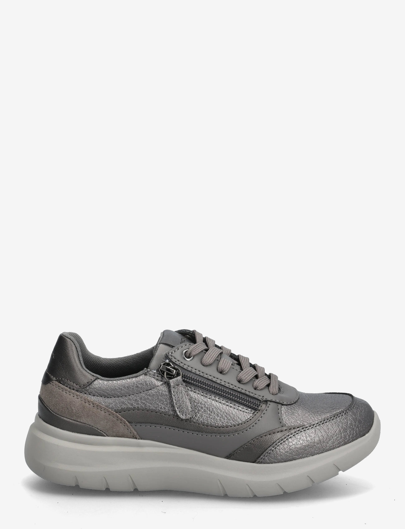 GEOX - D PLUMMERY E - low top sneakers - blk charc2 - 1