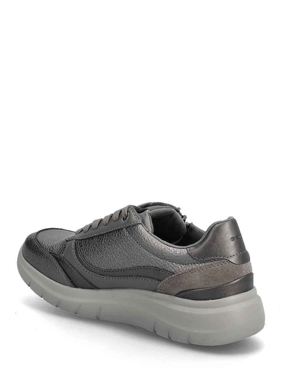 GEOX - D PLUMMERY E - låga sneakers - blk charc2 - 2