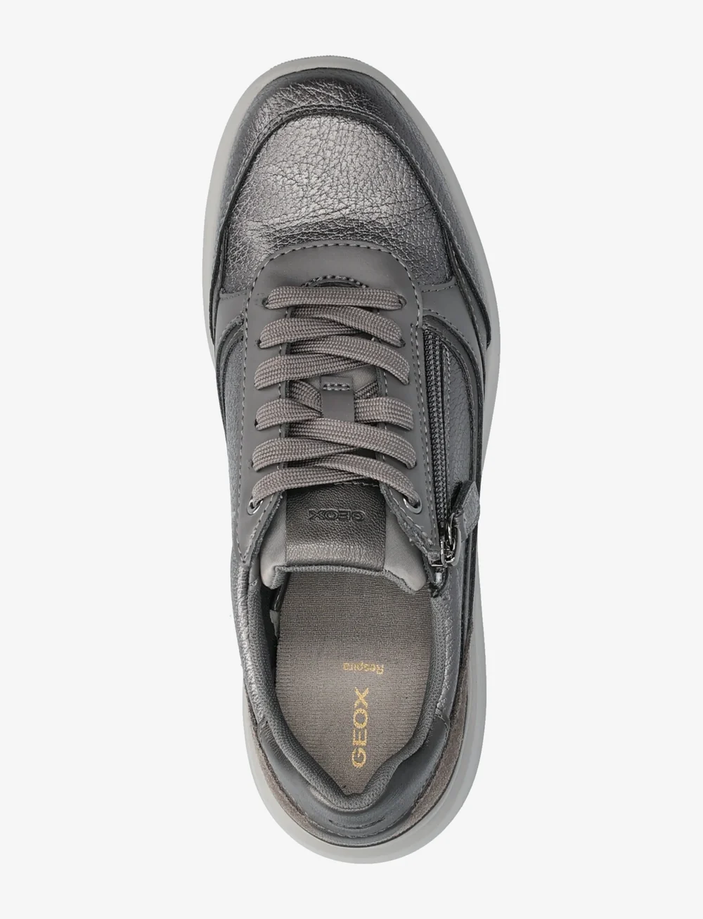 GEOX - D PLUMMERY E - låga sneakers - blk charc2 - 3