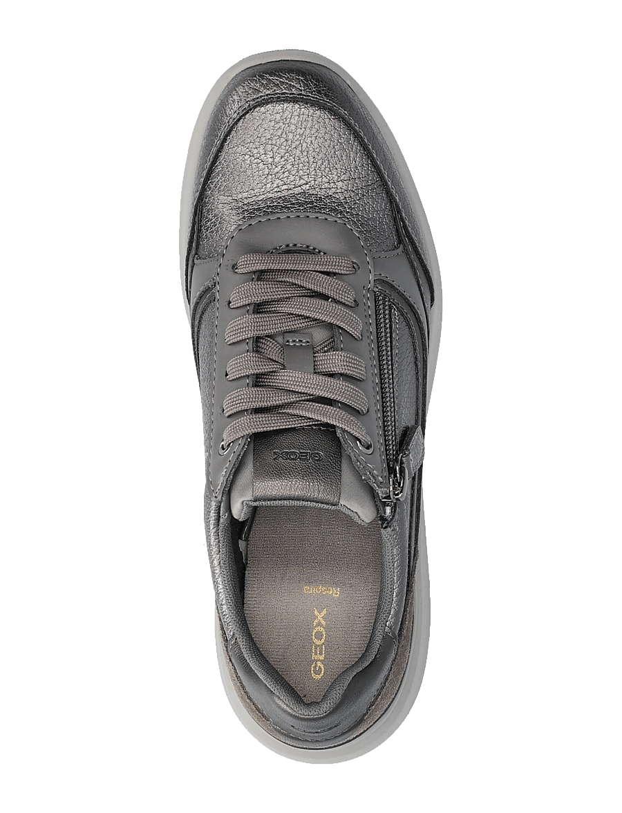 GEOX - D PLUMMERY E - låga sneakers - blk charc2 - 3