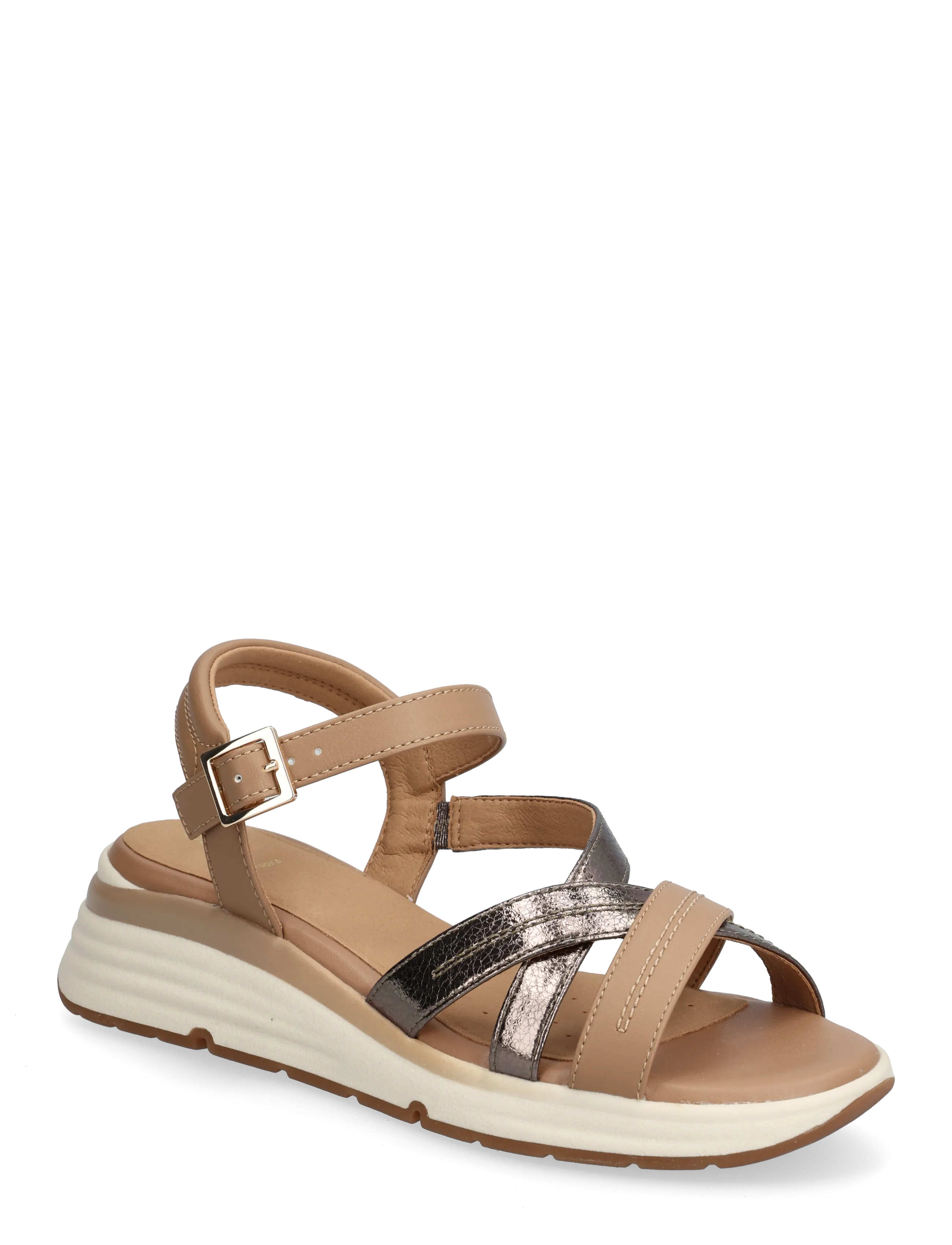 GEOX D Elowynne A, 39, Sandals, Beige - Platform Frauen
