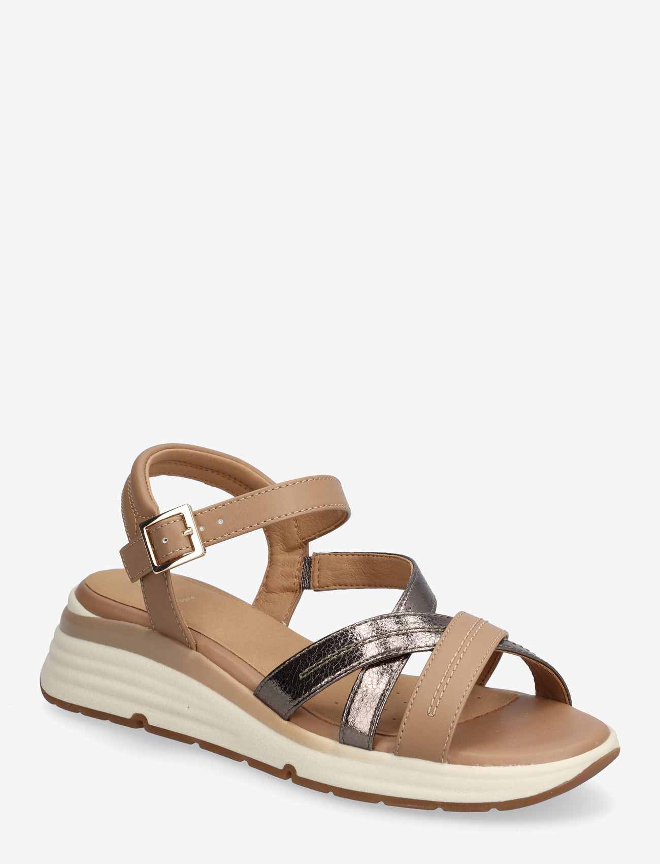 GEOX - D ELOWYNNE A - platformsandaler - dark  beige/beige - 0