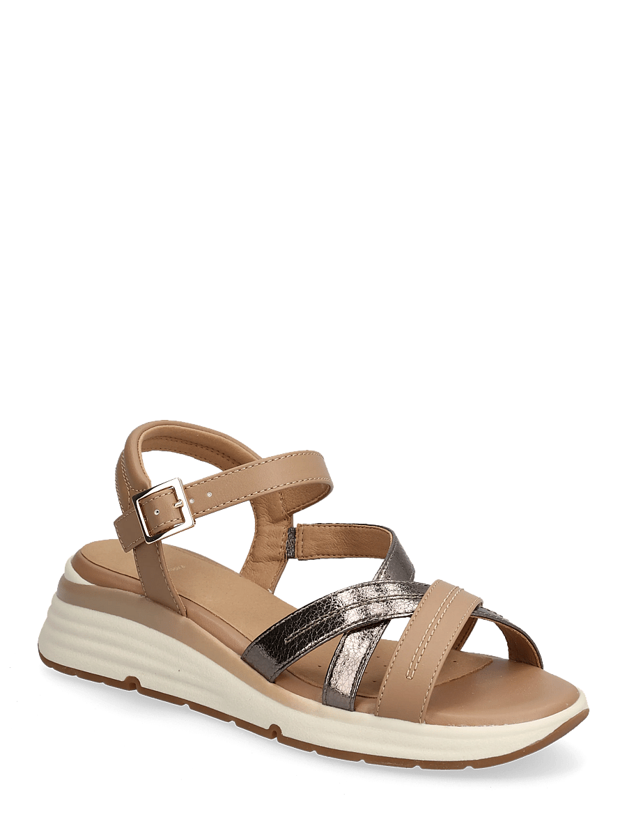 GEOX - D ELOWYNNE A - plateau-sandalen - dark beige/beige - 0