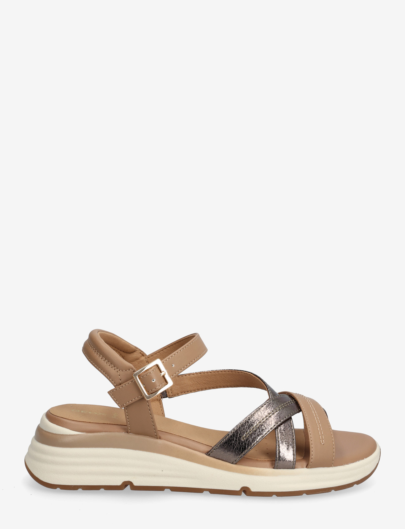 GEOX - D ELOWYNNE A - platformsandaler - dark  beige/beige - 1