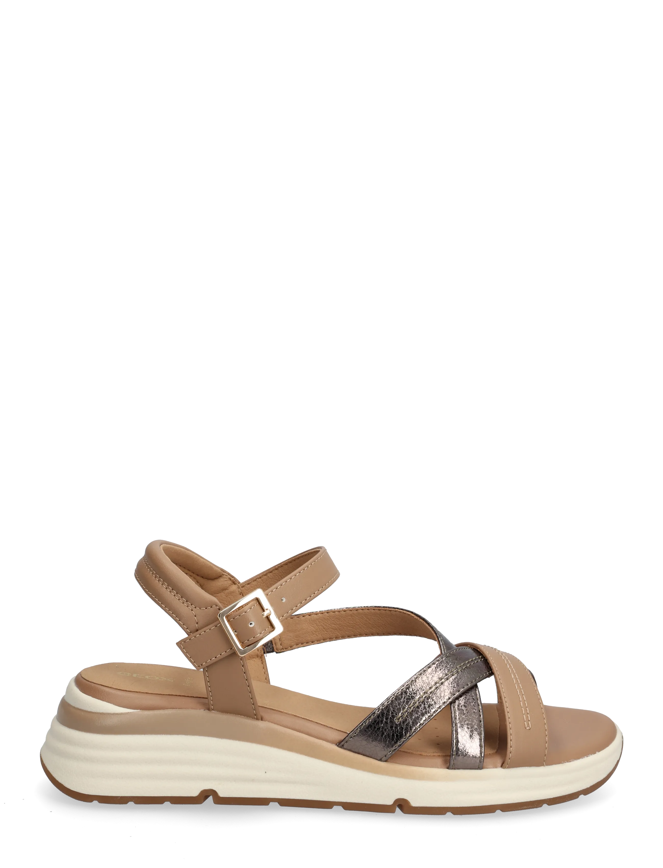 GEOX - D ELOWYNNE A - plateau-sandalen - dark  beige/beige - 1