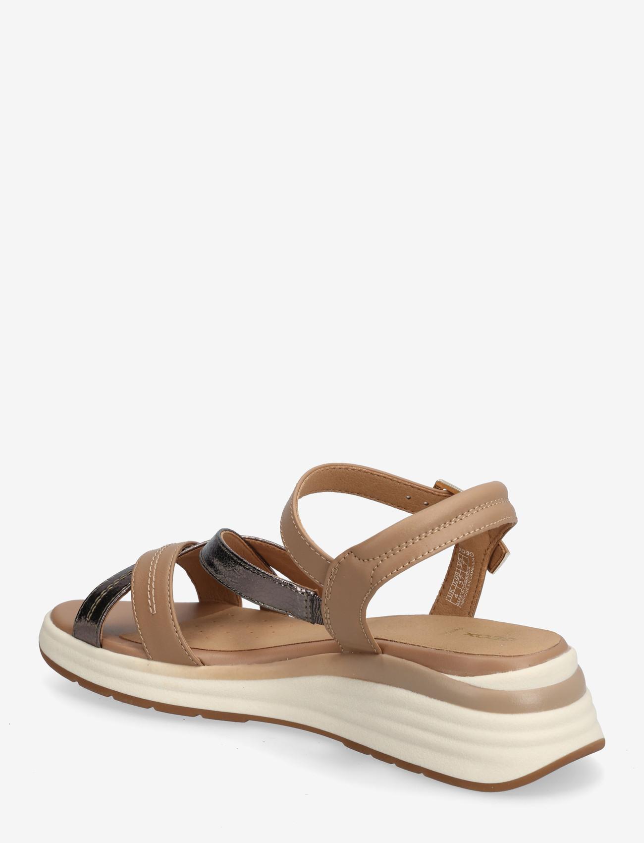 GEOX - D ELOWYNNE A - platformsandaler - dark  beige/beige - 2