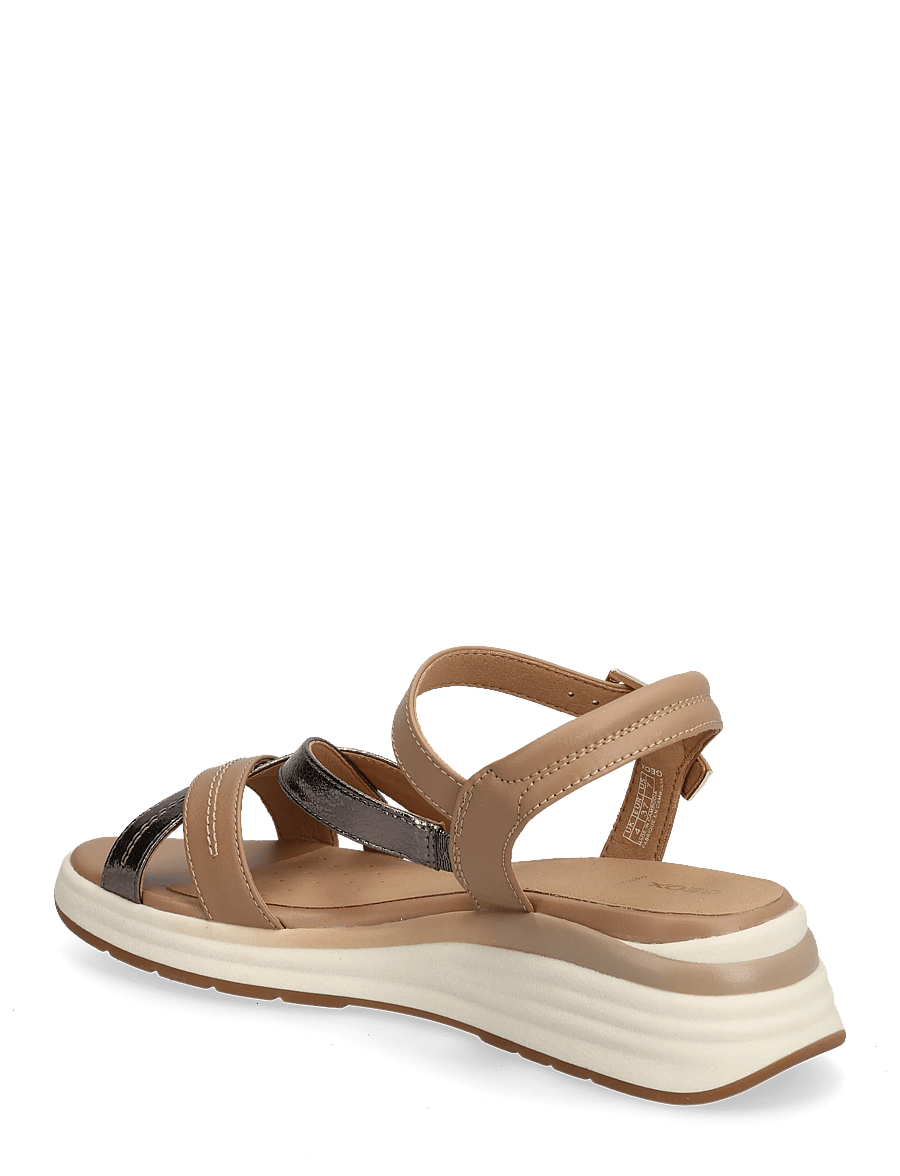 GEOX - D ELOWYNNE A - plateau-sandalen - dark beige/beige - 2