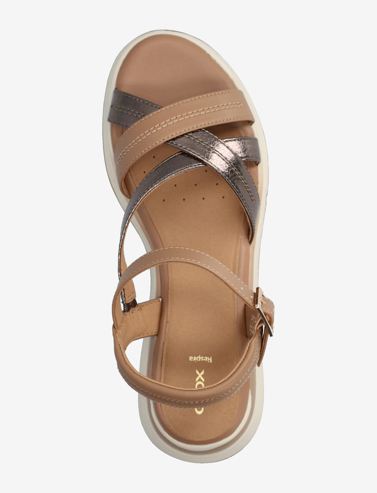 GEOX - D ELOWYNNE A - platformsandaler - dark  beige/beige - 3