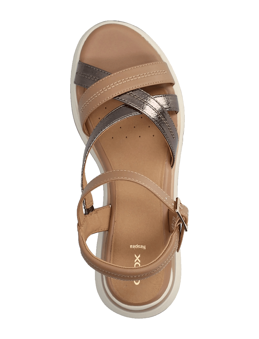 GEOX - D ELOWYNNE A - plateau-sandalen - dark beige/beige - 3